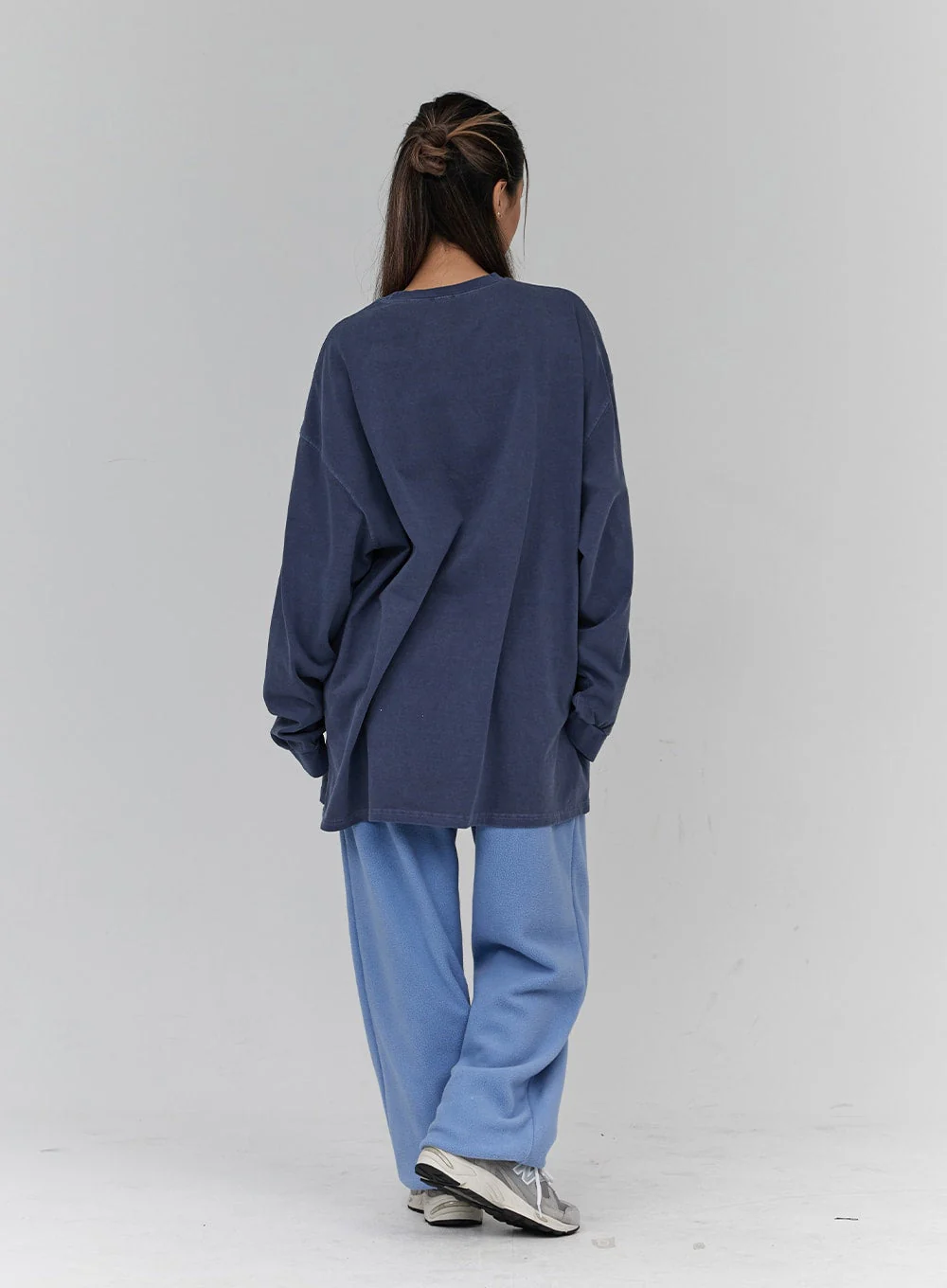 Lettering Print Oversize Long Sleeve T-Shirt Unisex CN21 - Image 12