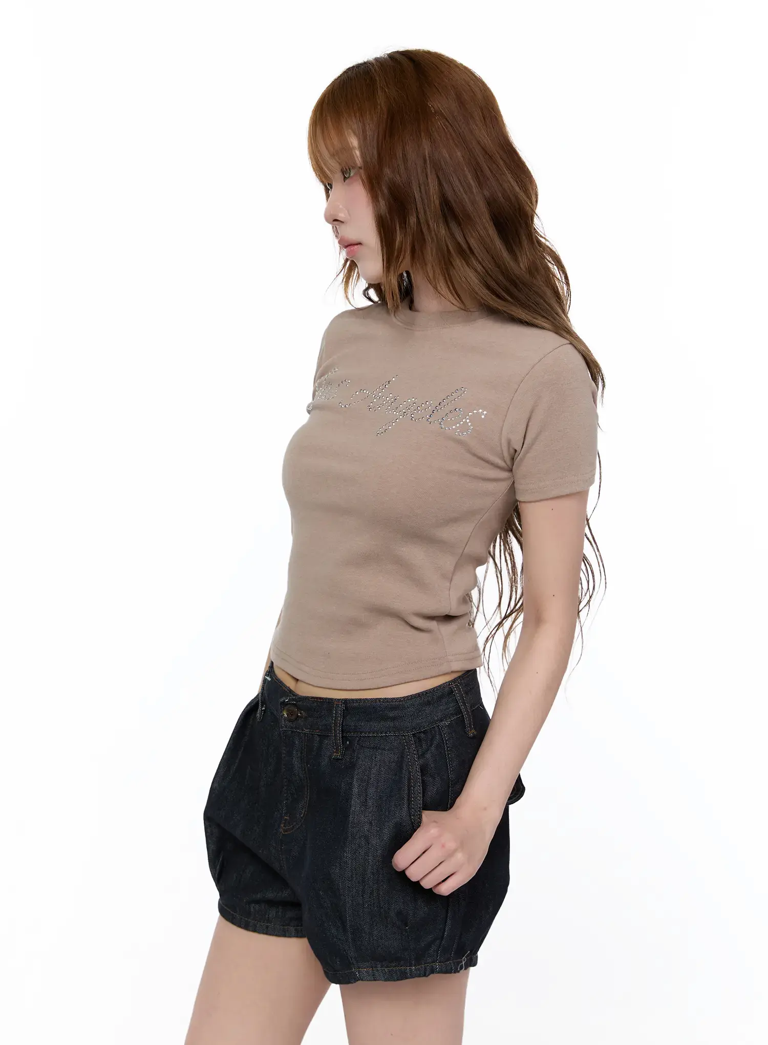 Lettering Slim T-Shirt CA522 - Image 5