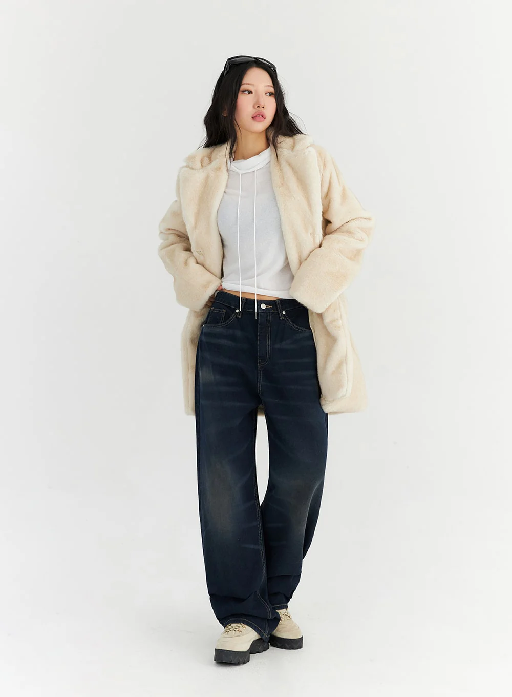 Long Sleeve Faux Fur Jacket CN303 - Image 3