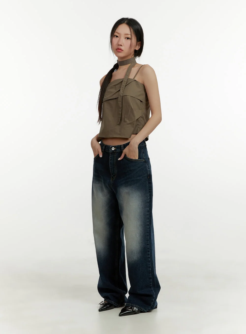 Low Rise Baggy Jeans CY409 - Image 4