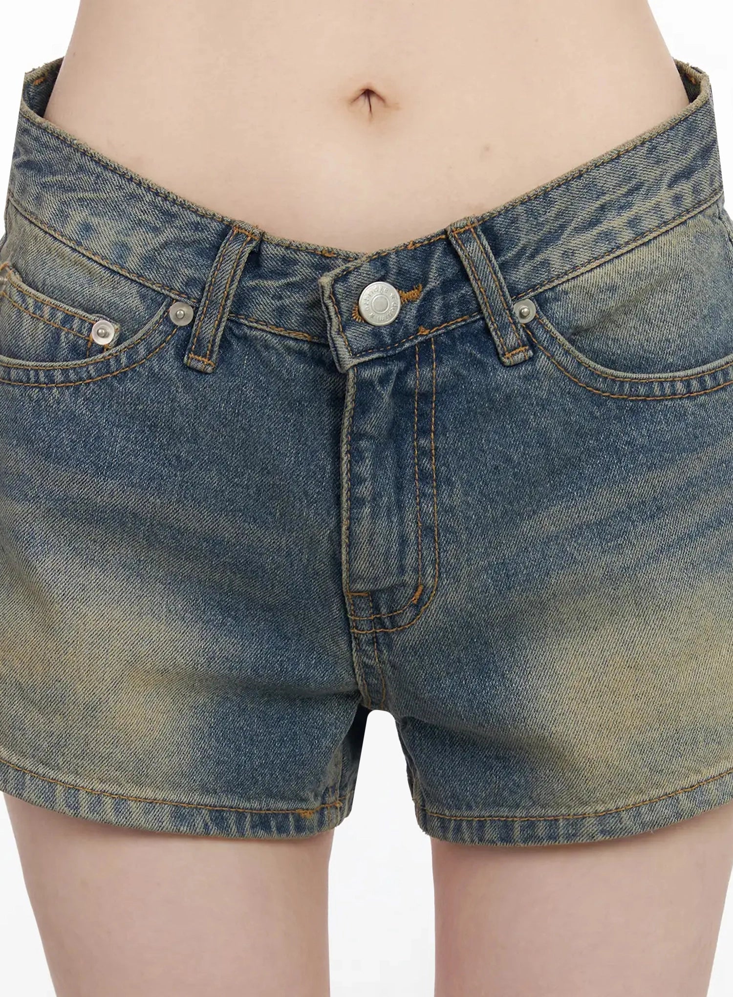 Low Rise Denim Shorts IY511 - Image 4