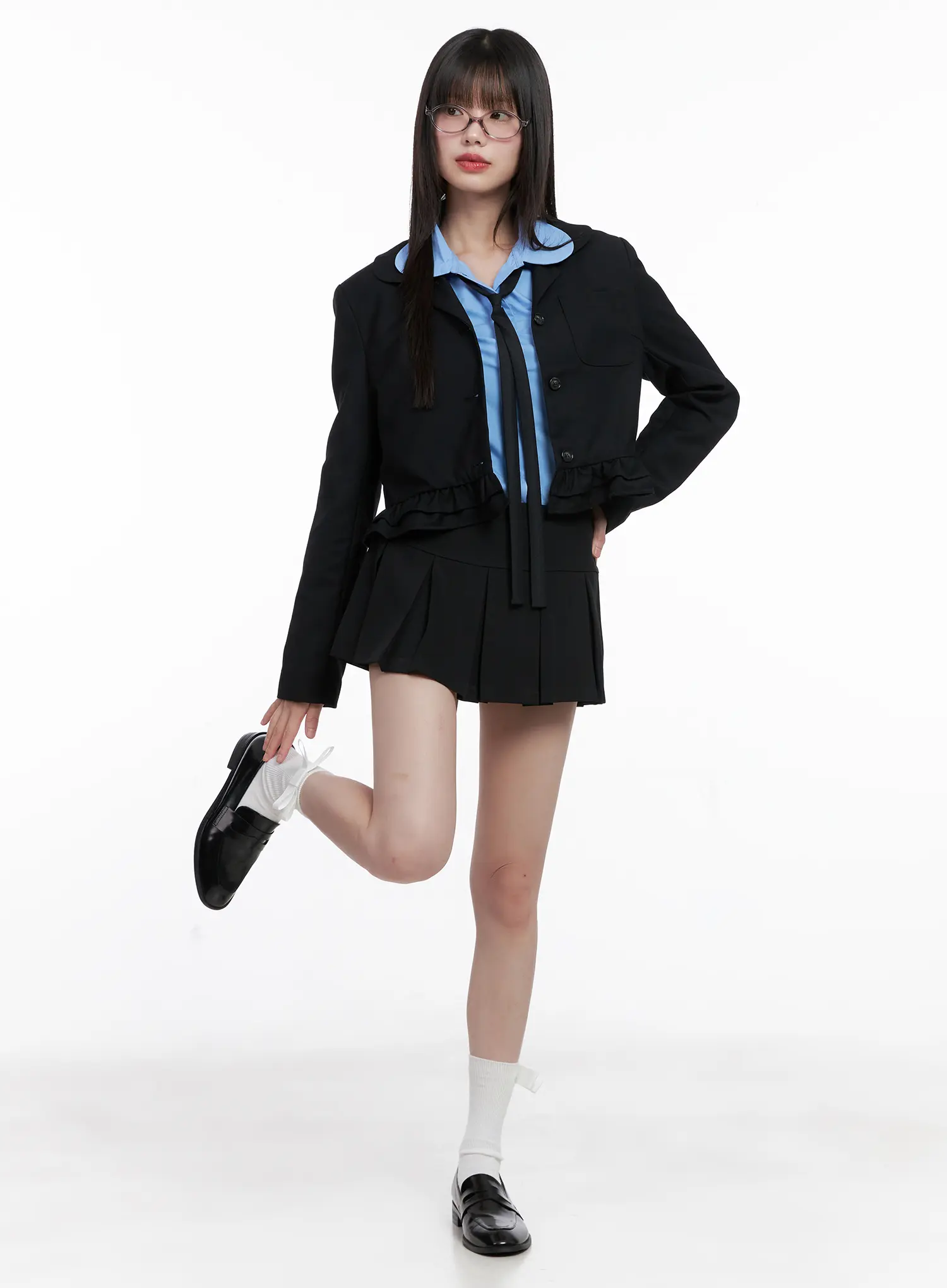 Low-Waisted Pleated Skirt CG518 - Image 2