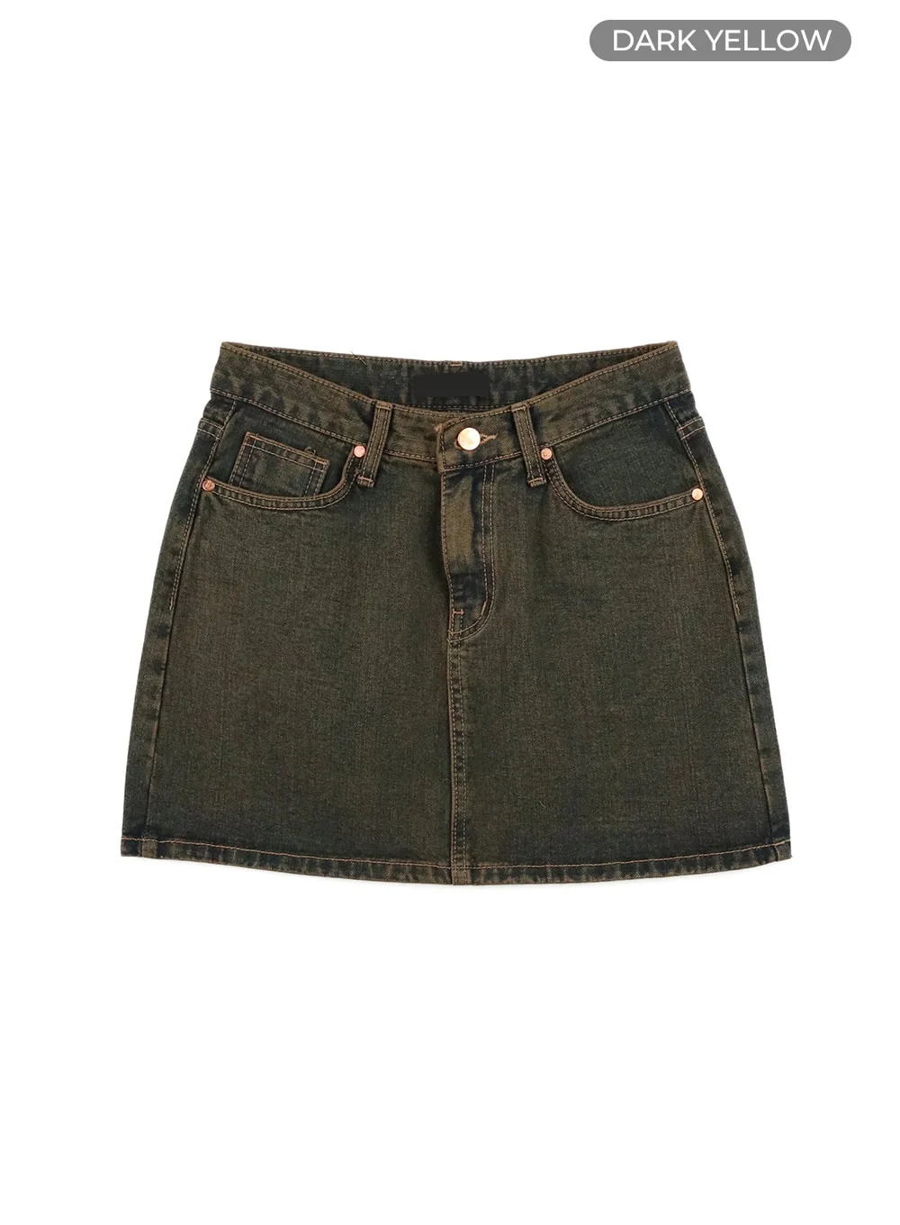 Low Wash Indigo Dream Denim Mini Skirt CY407 - Image 7