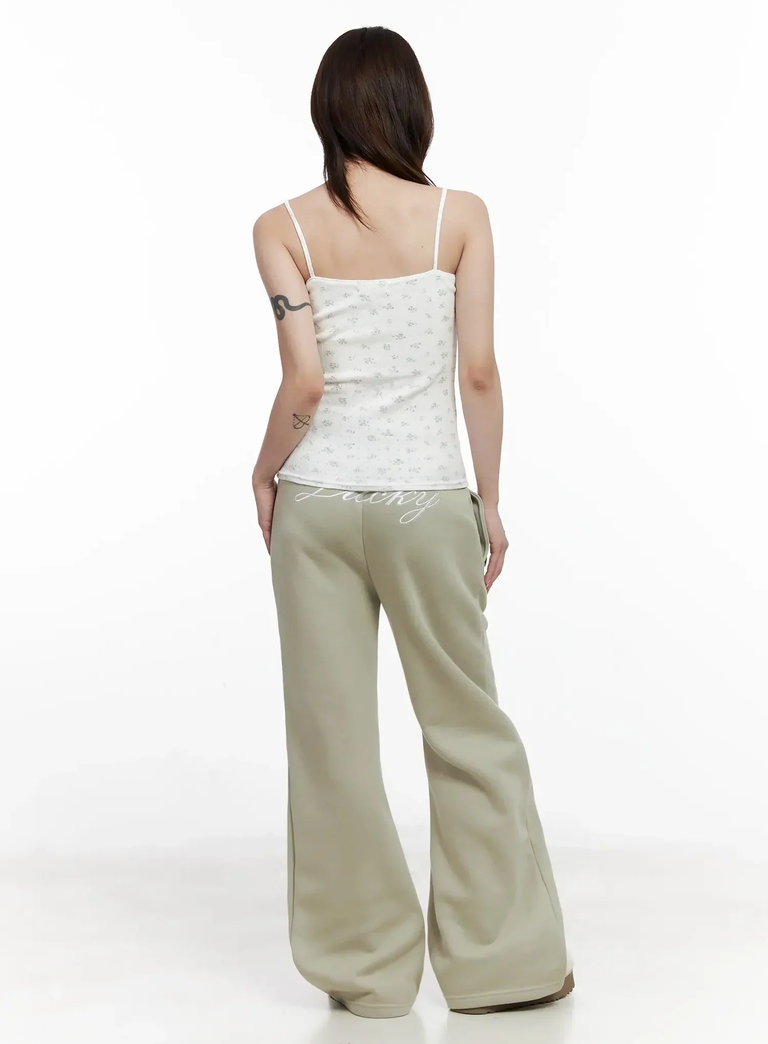Lucky Fleece Wide-Leg Sweatpants IN514 - Image 9