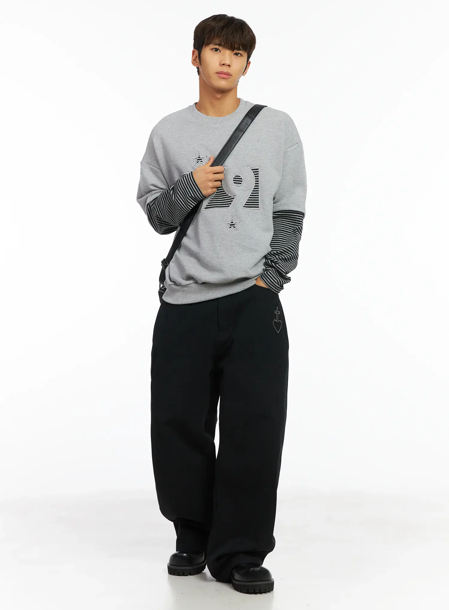 Men's 99 Layered Stripe Sweatshirt IJ514