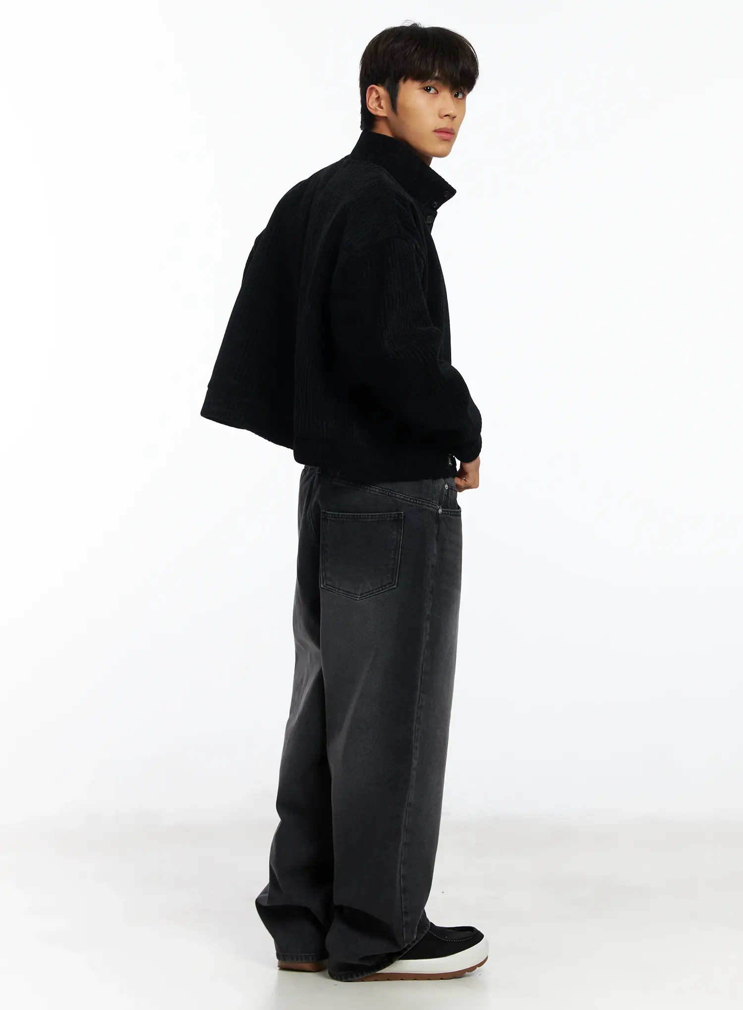 Men's Baggy Wide Leg Jeans IF506 - Image 4