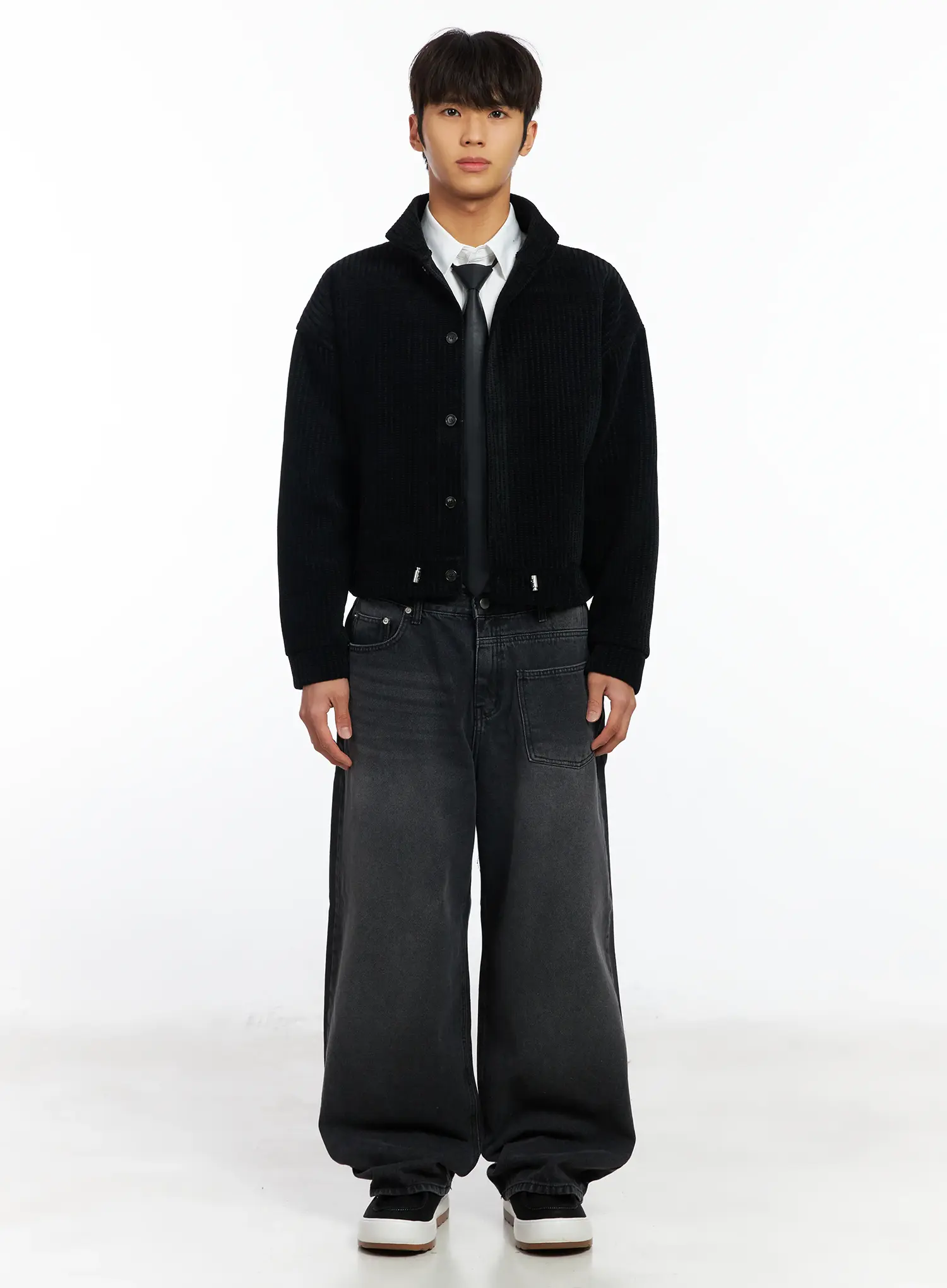Men's Baggy Wide Leg Jeans IF506 - Image 5
