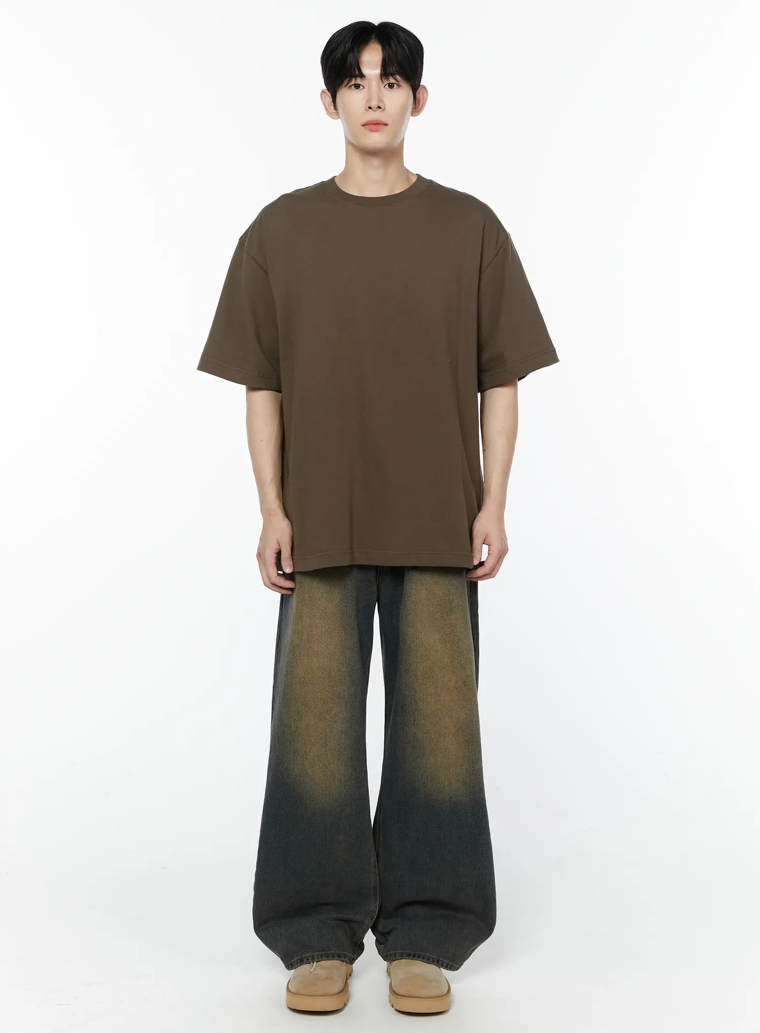 Men's Basic Crewneck Oversized T-Shirt - Image 3