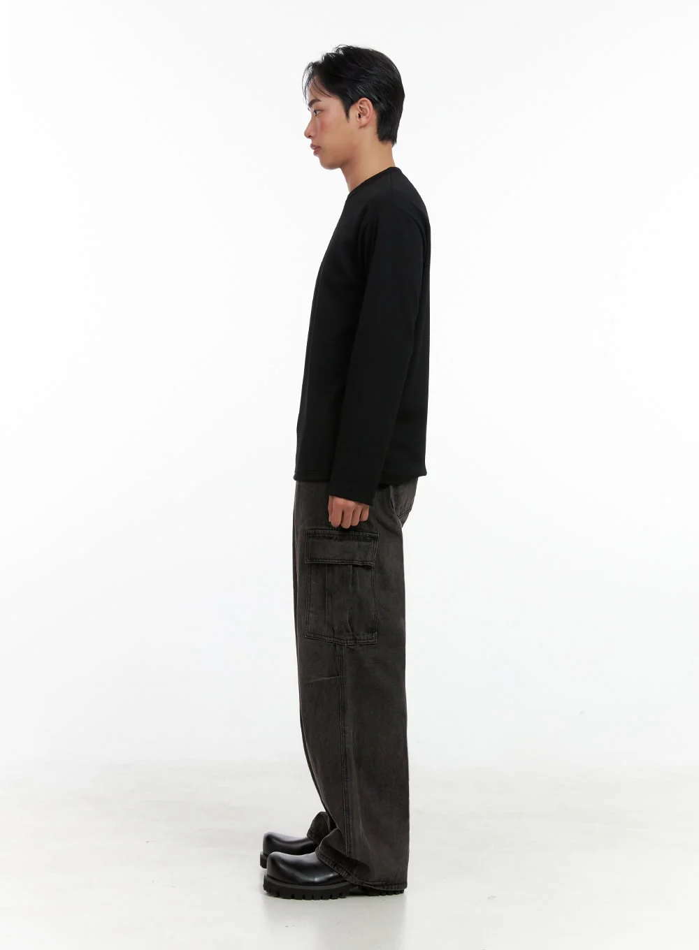 Men's Basic Long Sleeve Tee IN426 - Image 6