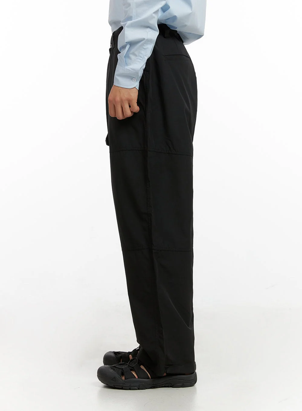 Men's Belted Wide Leg Trousers IG409 - Image 5