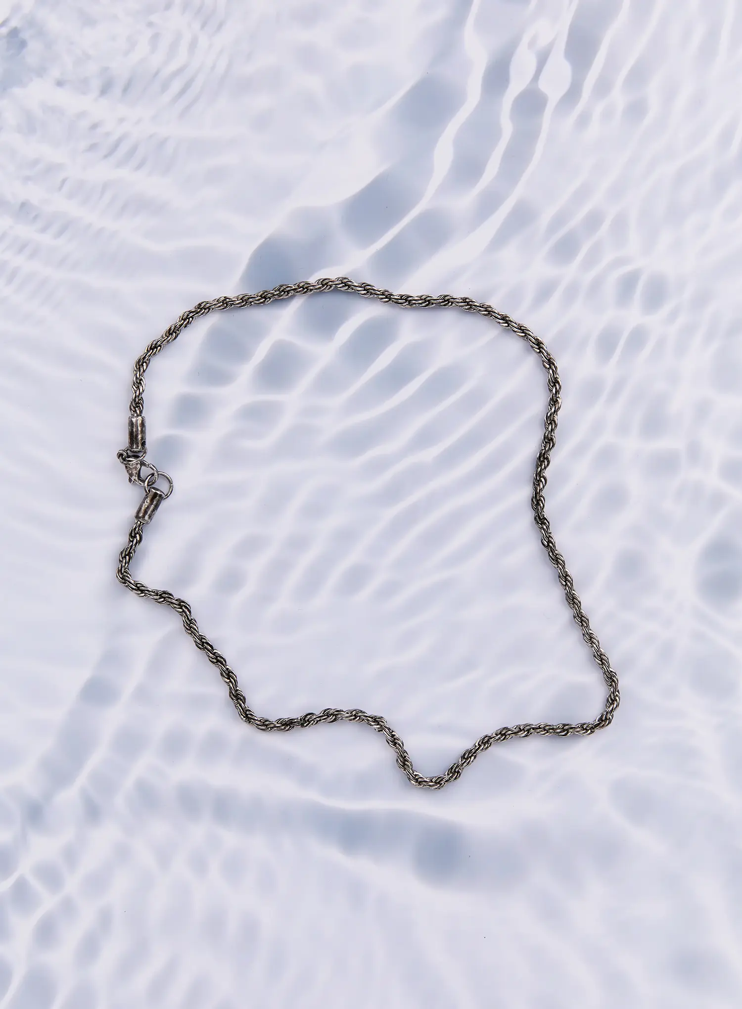 Men's Braided Twist Chain Necklace IL501 - Image 8