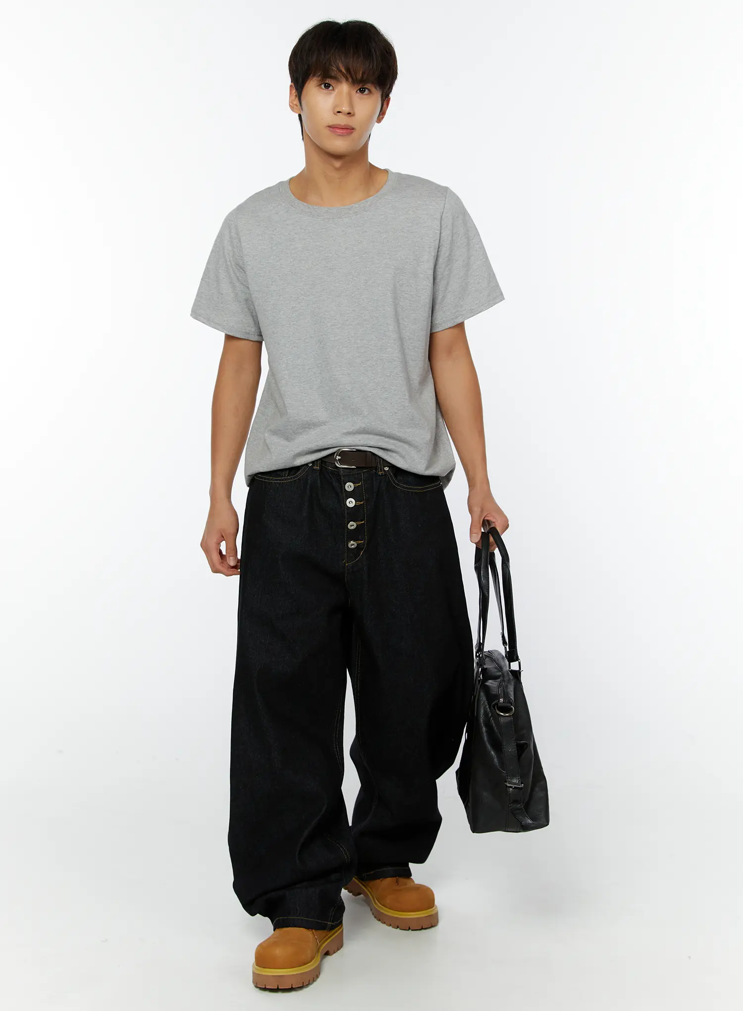Men's Buttoned Baggy Jeans IY508 - Image 12