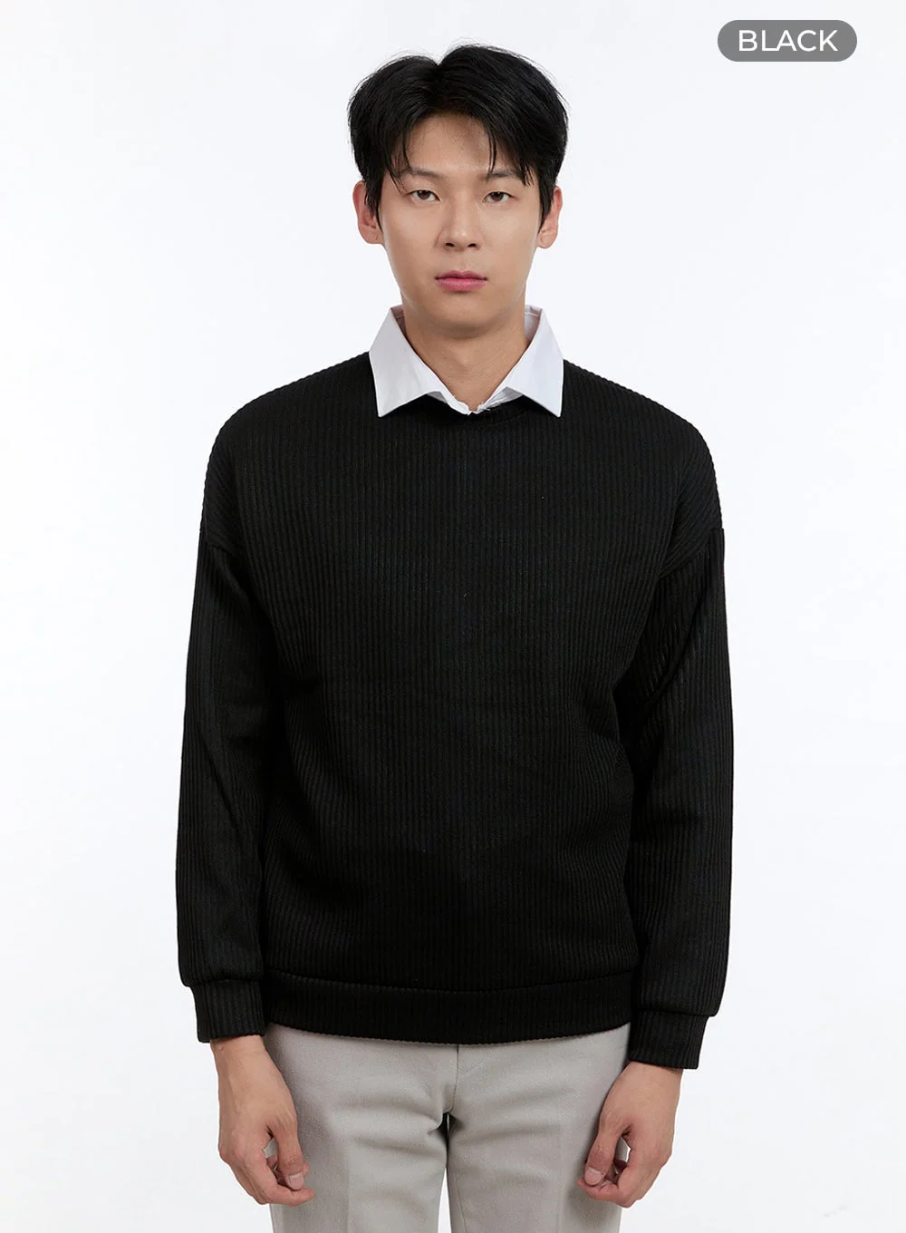 Men's Cable Knit Sweatshirt IG427 - Image 11