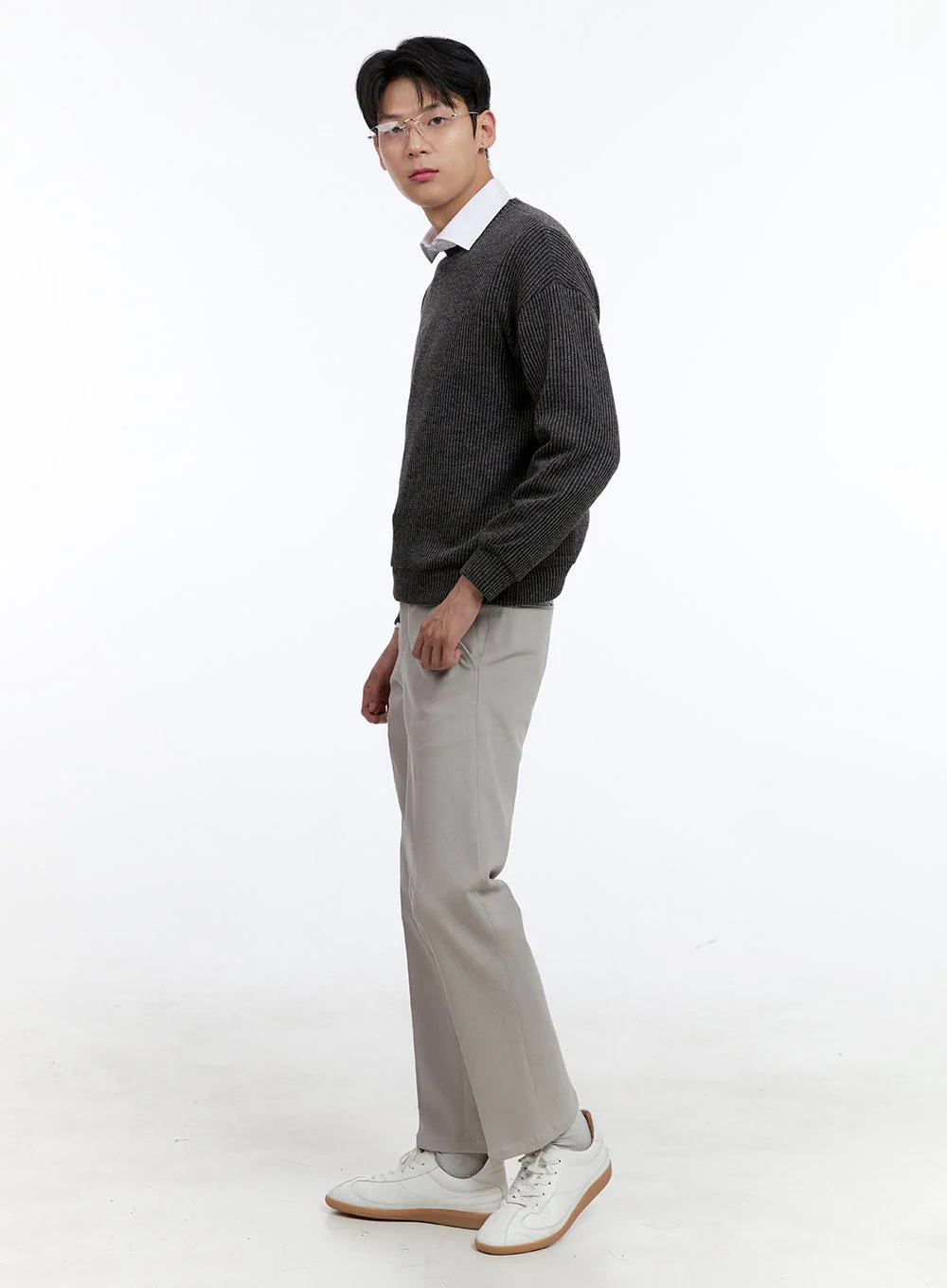 Men's Cable Knit Sweatshirt IG427 - Image 7