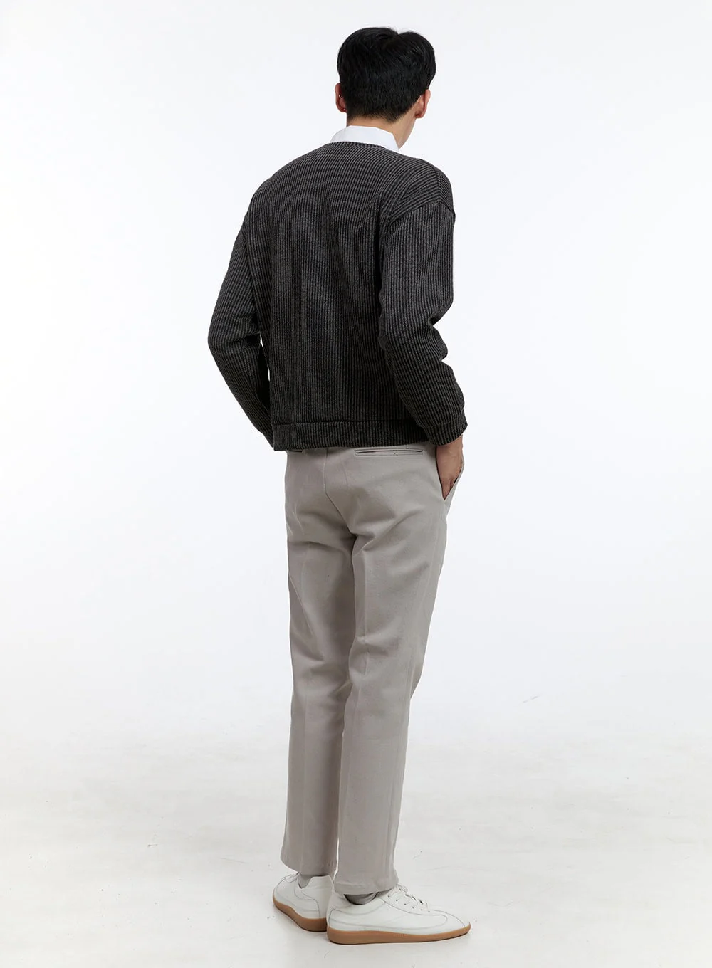 Men's Cable Knit Sweatshirt IG427 - Image 8