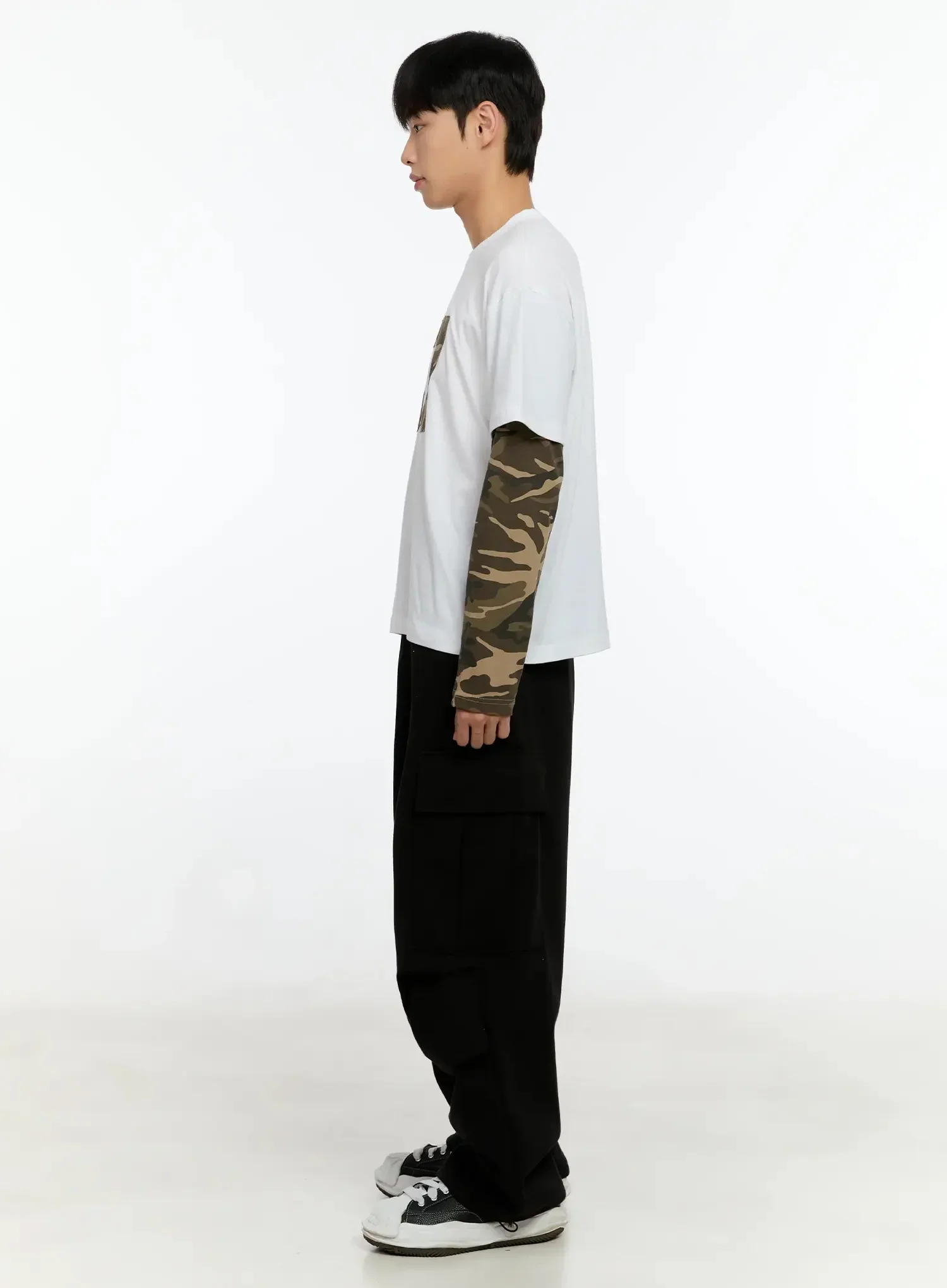 Men's Camo Graphic Layered Tee IN525 - Image 9