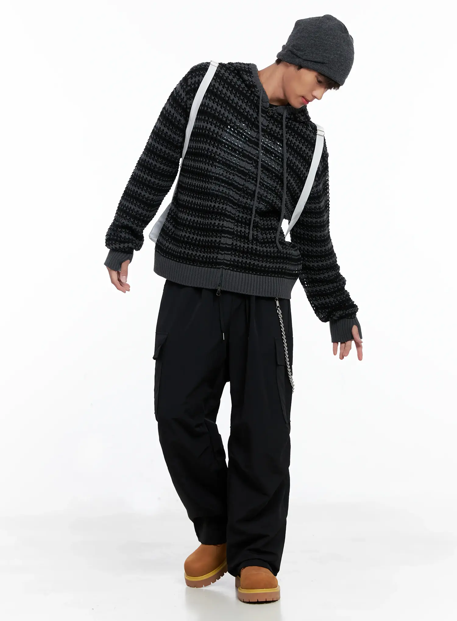 Men's Cargo Drawstring Pants IO506 - Image 12