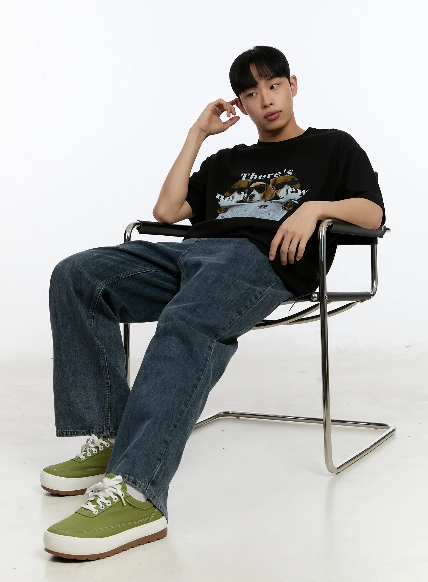 Men's Casual Baggy Jeans IA508 - Image 3