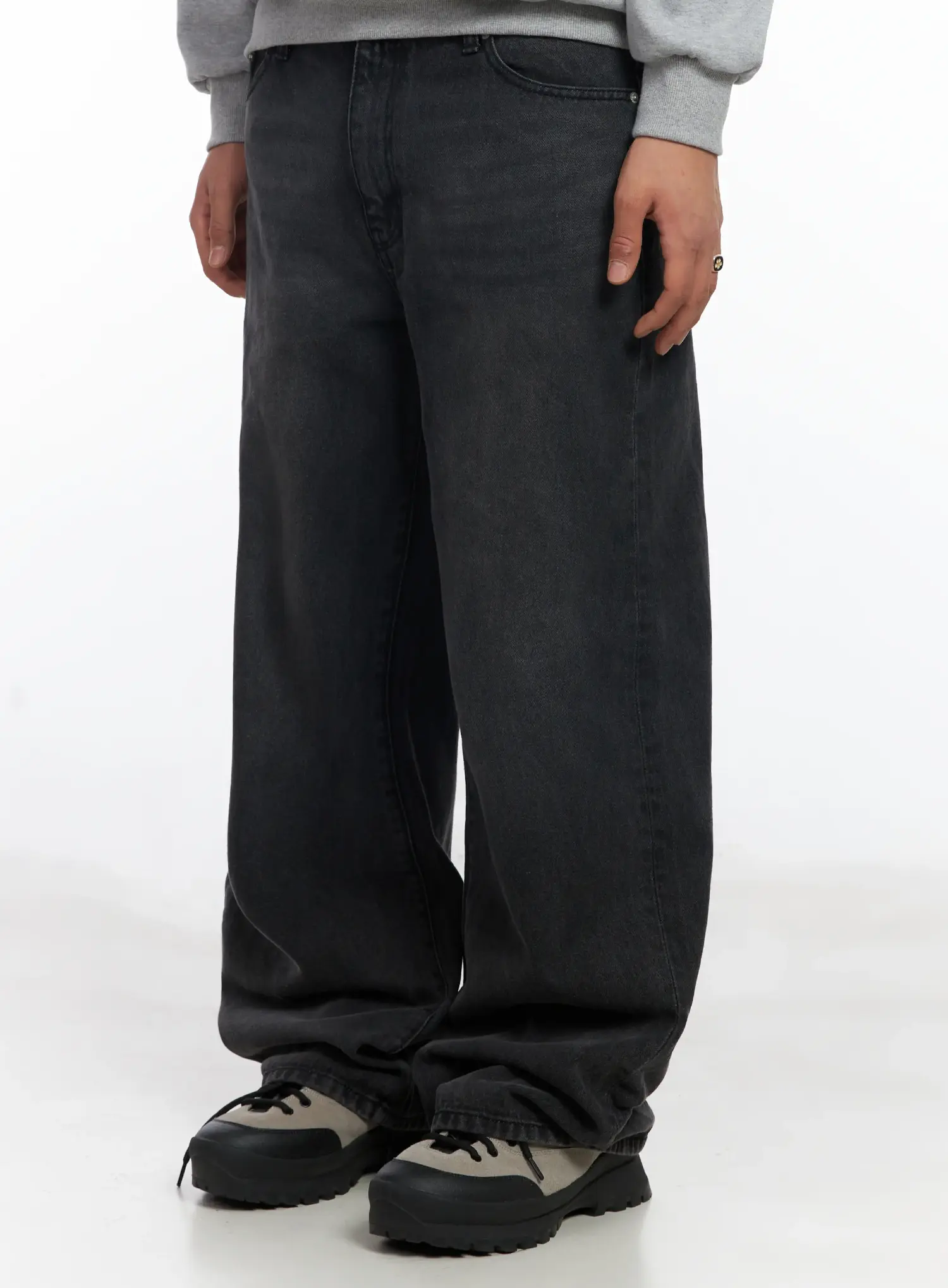 Men's Casual Wide Leg Jeans IF503 - Image 4