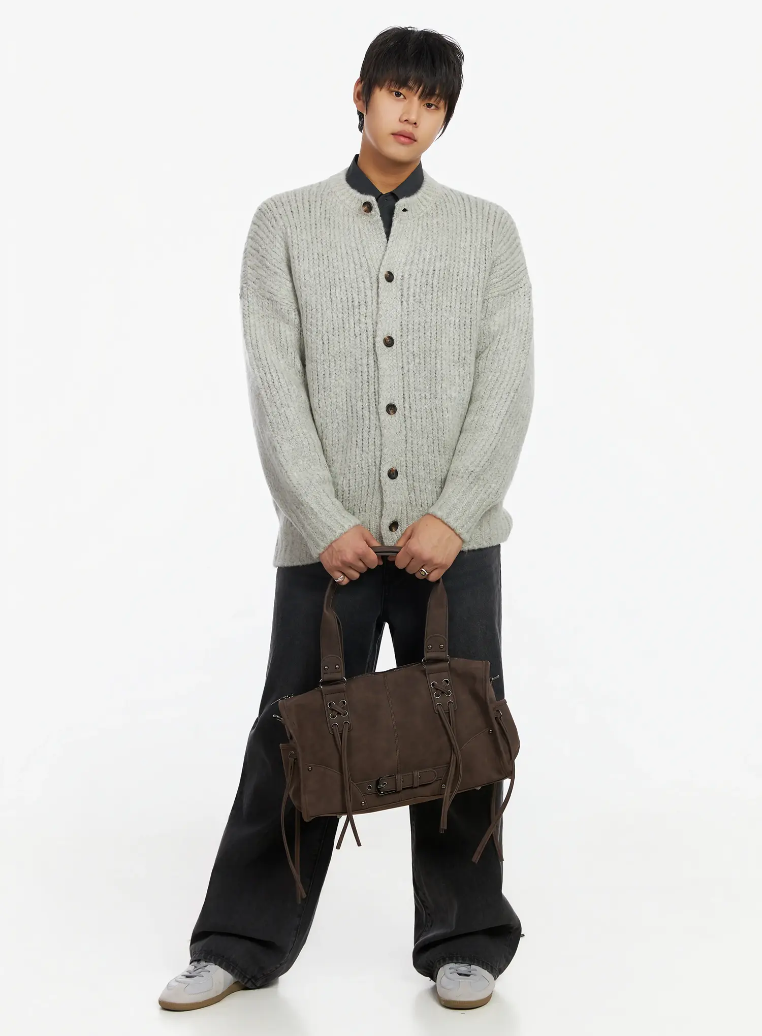 Men's Casual Wide Leg Jeans IF503 - Image 9