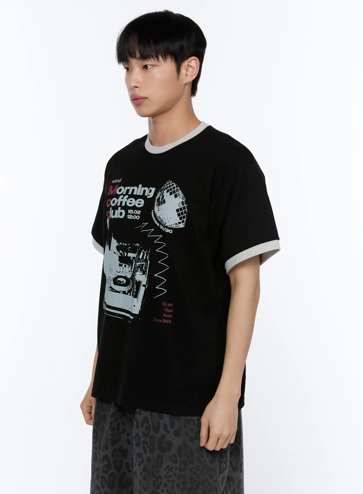 Men's Coffee Graphic Print T-Shirt IA517 - Image 4