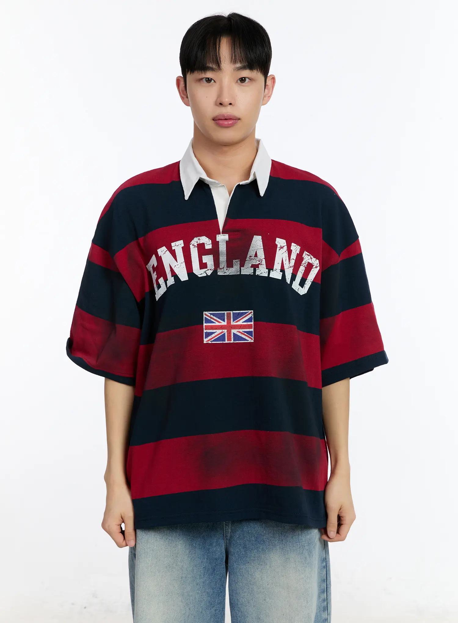 Men's Collared Graphic Short Sleeve Shirt IA507 - Image 10