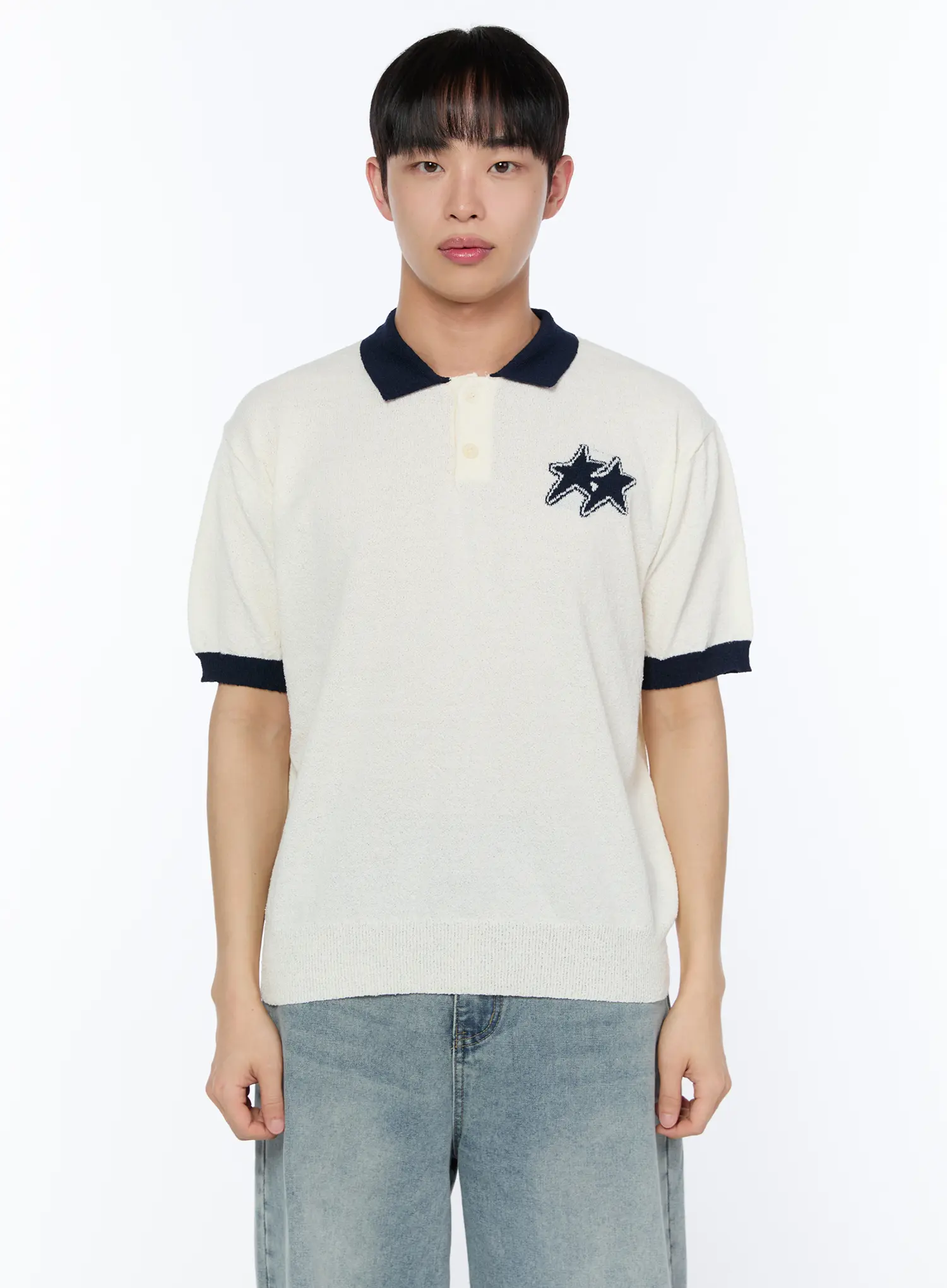 Men's Contrast Graphic Polo Shirt IA520 - Image 12