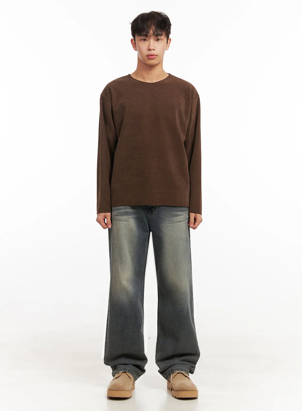 Men's Corduroy Long-Sleeve Sweater ID431 - Image 7