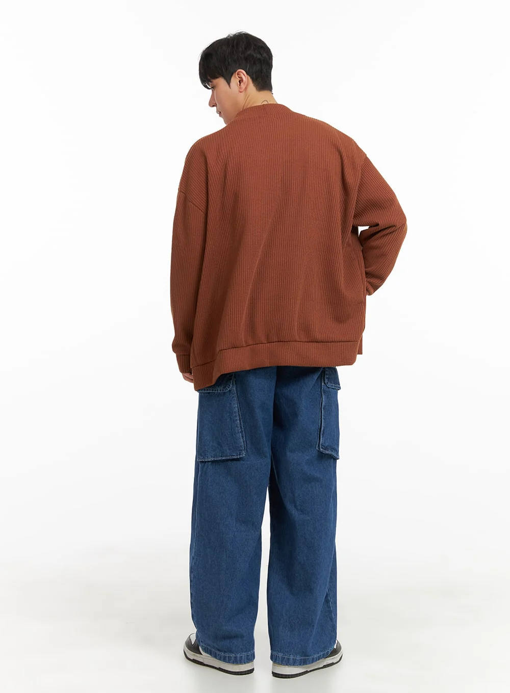 Men's Cozy Overfit Buttoned Cardigan IA402 - Image 7