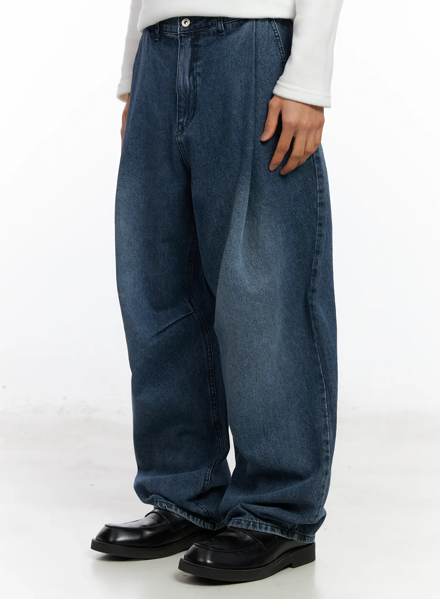 Men's Curved Fit Wide Jeans IF504 - Image 4