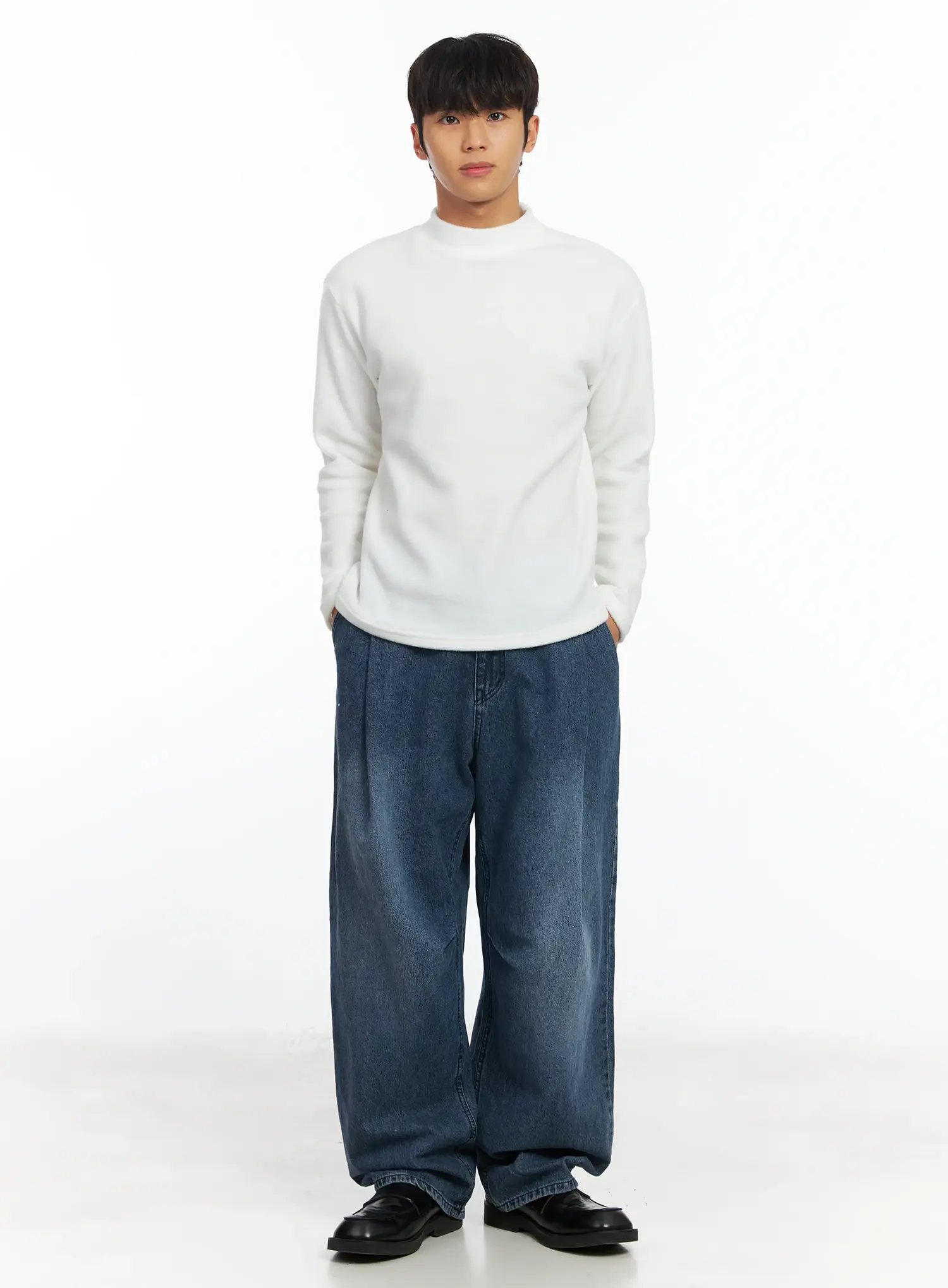 Men's Curved Fit Wide Jeans IF504 - Image 7