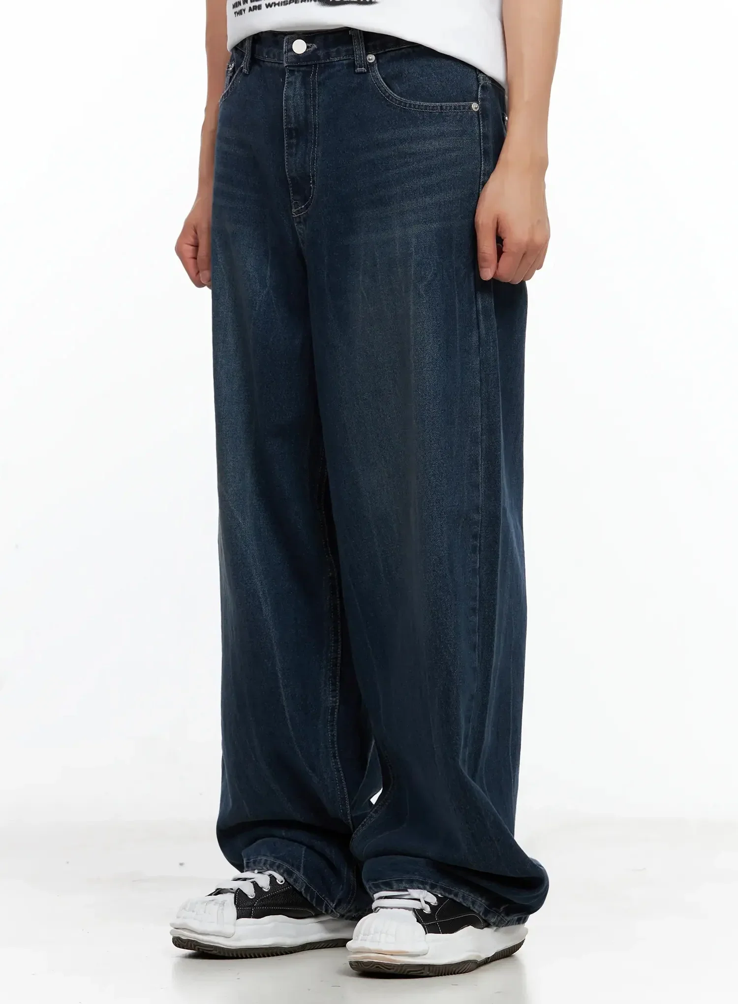Men's Dark-Wash Vintage Jeans IL516 - Image 9
