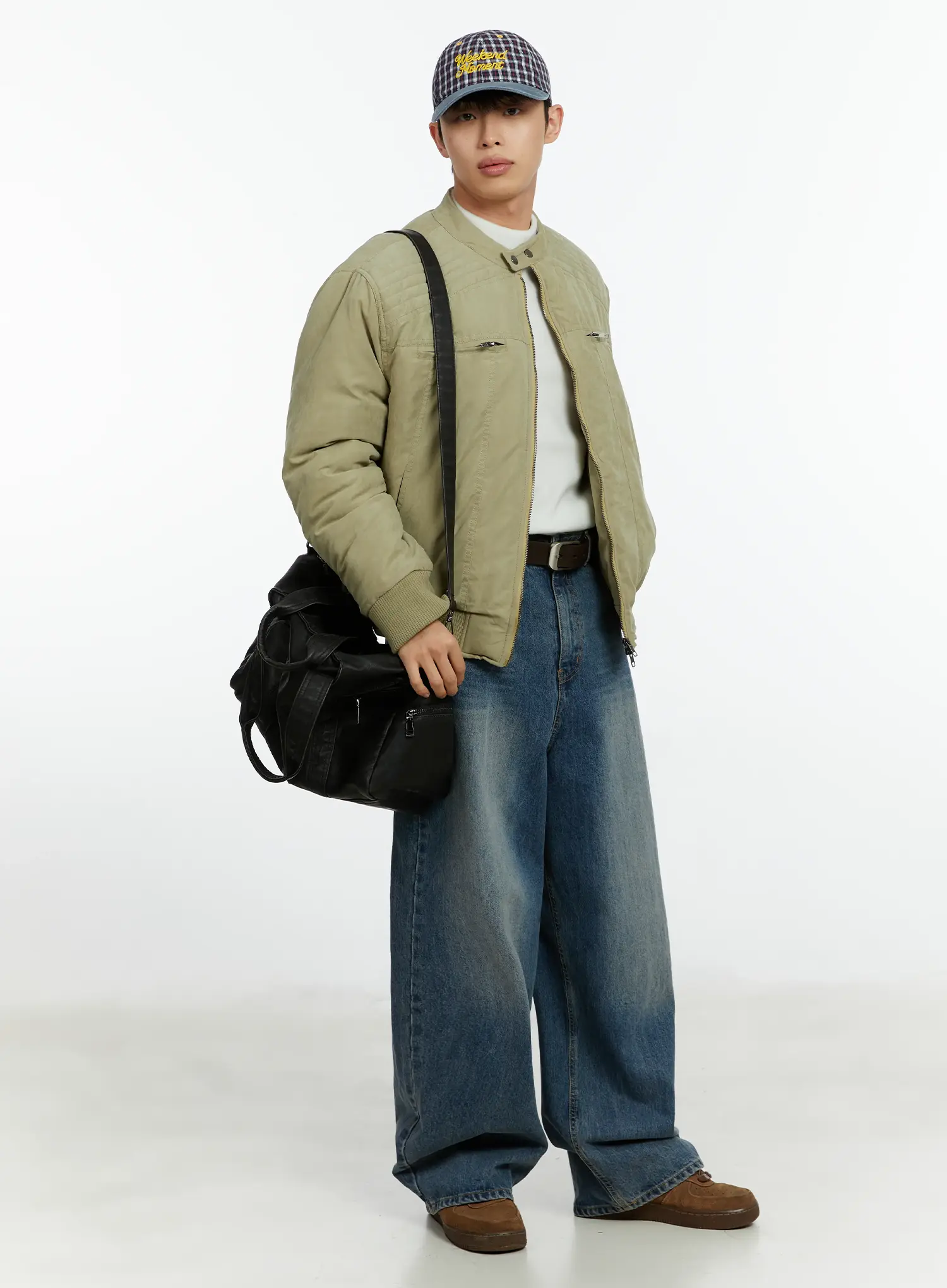 Men's Double Zip Rider Bomber Jacket IF511 - Image 8