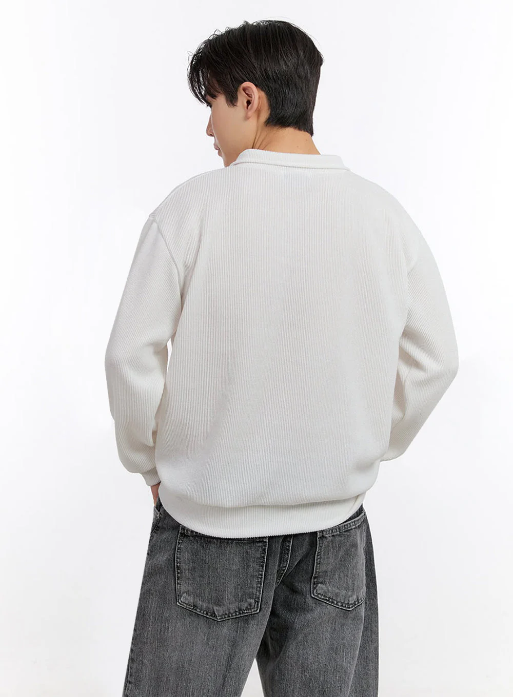 Men's Essential Collared Sweatshirt IM525 - Image 7