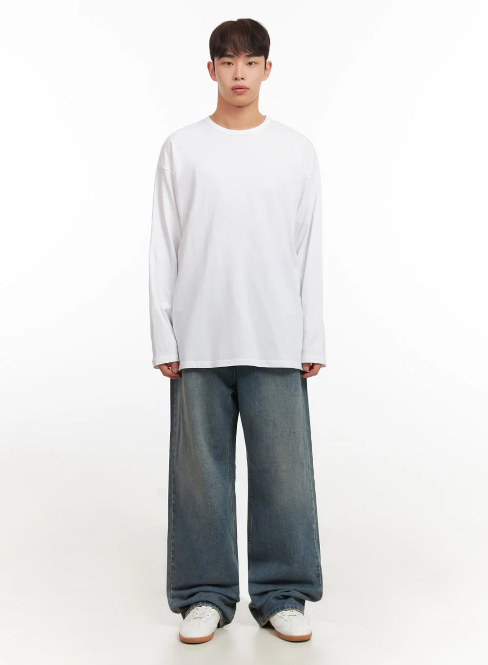 Men's Essential Oversized Long-Sleeve T-Shirt IF517 - Image 6