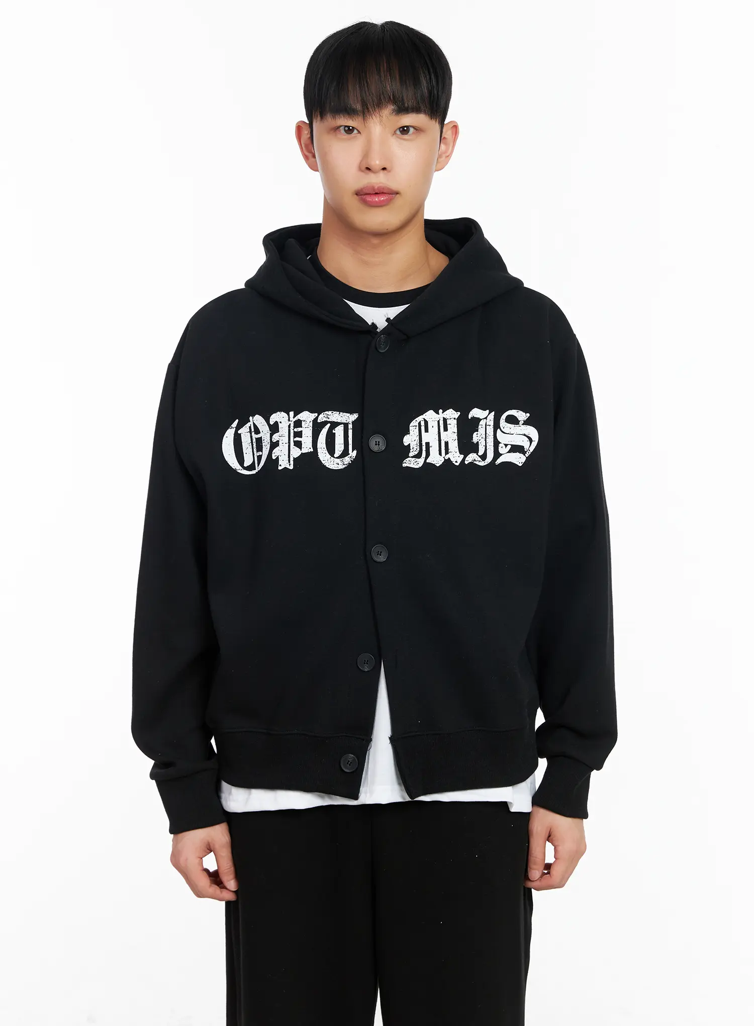 Men's Graphic Button-Up Hoodie IA501 - Image 11