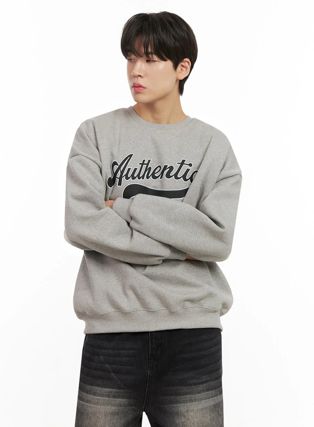 Men's Graphic Cotton Crew Neck IJ517 - Image 3