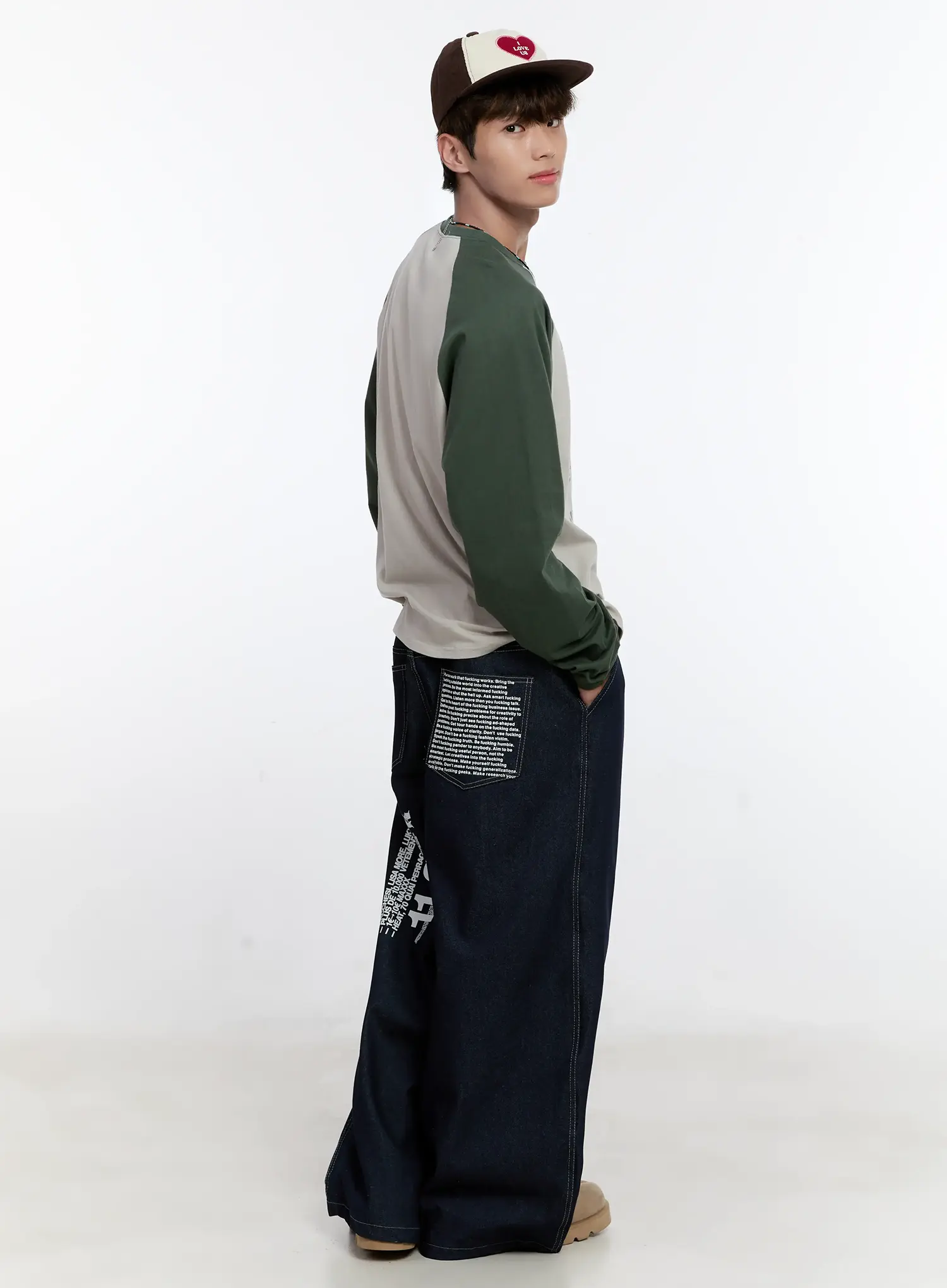 Men's Graphic Jeans (Dark Blue) IS529 - Image 11