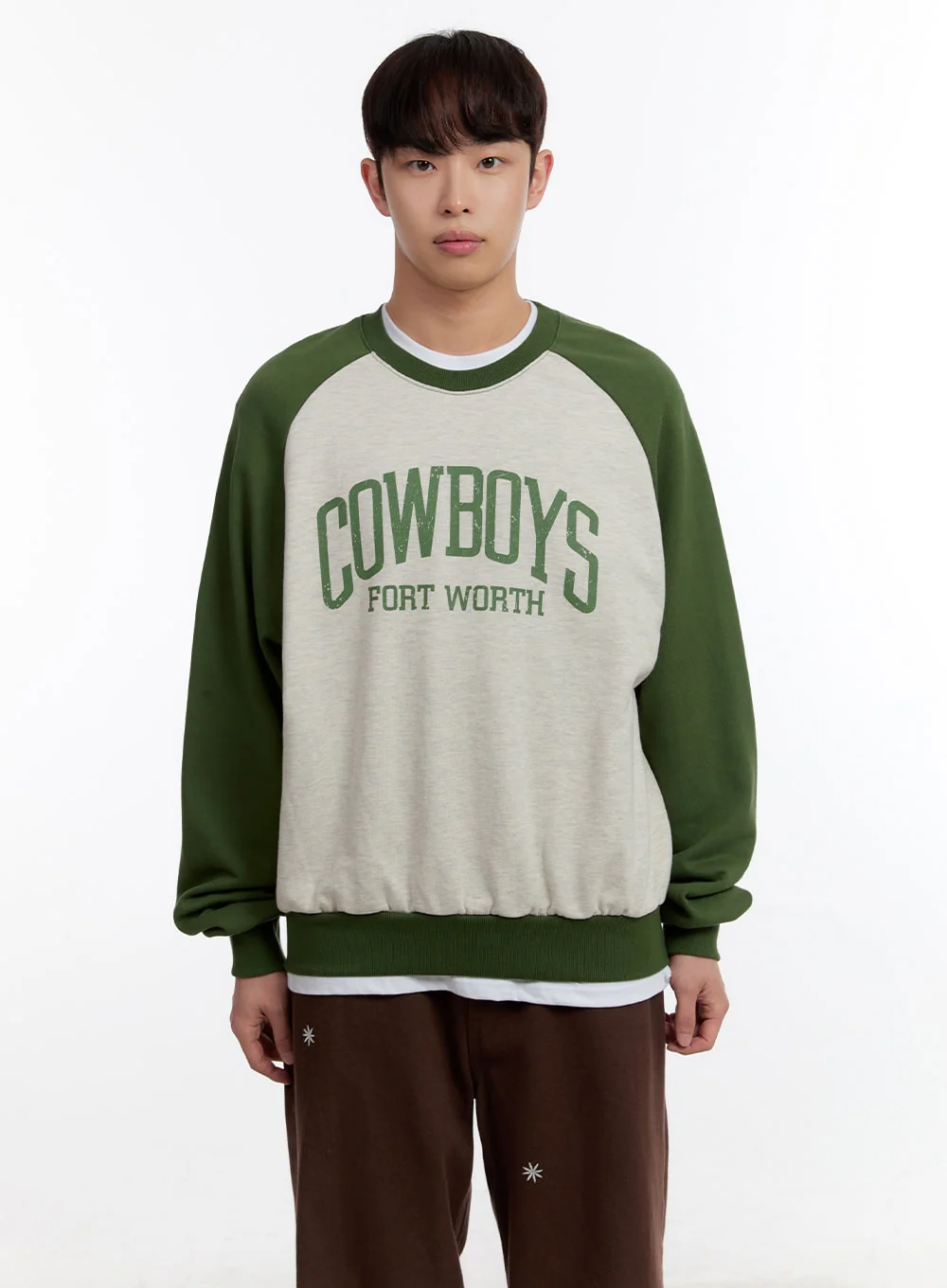 Men's Graphic Long Sleeve Raglan Sweatshirt IA504 - Image 11