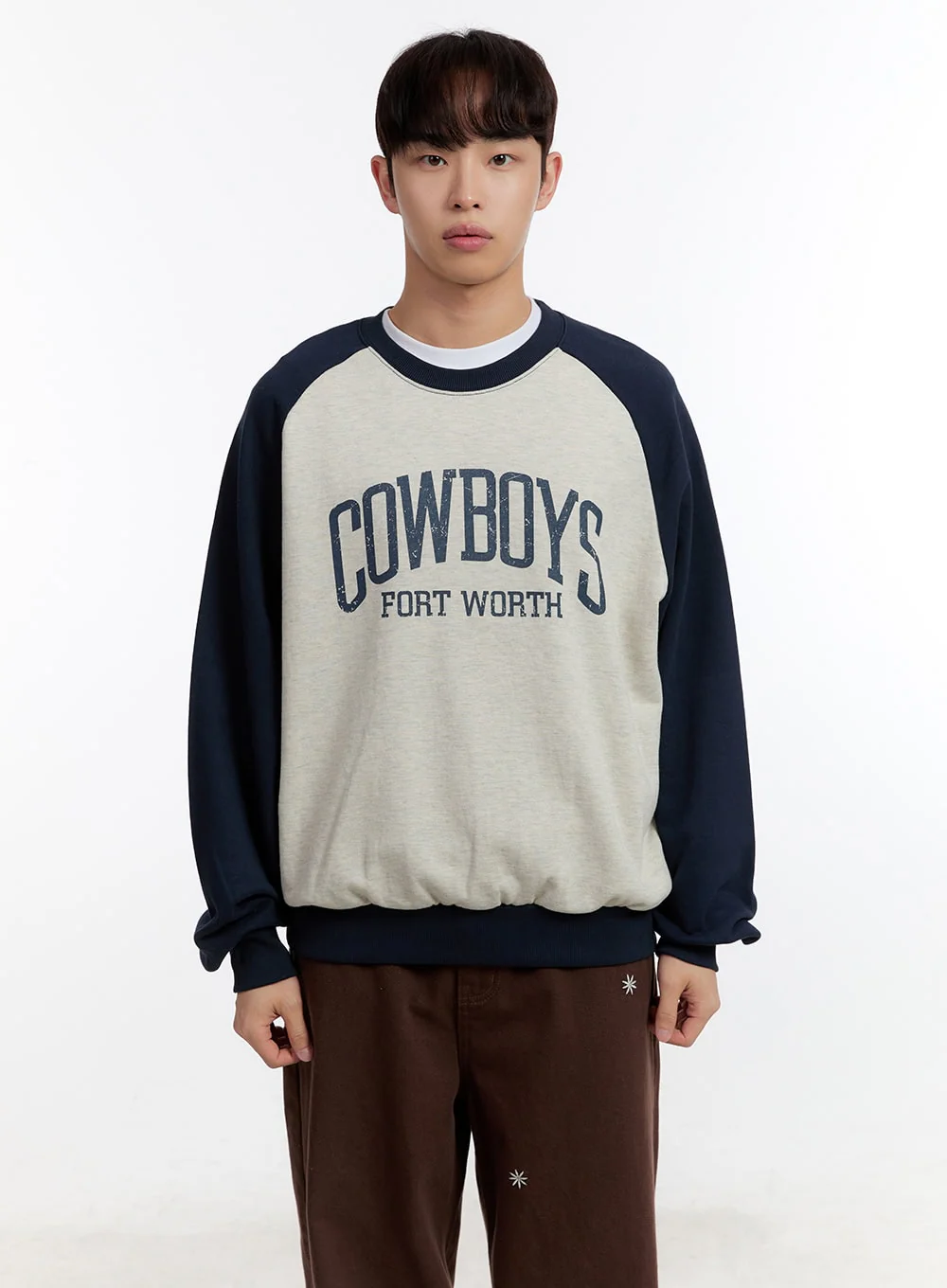 Men's Graphic Long Sleeve Raglan Sweatshirt IA504 - Image 12