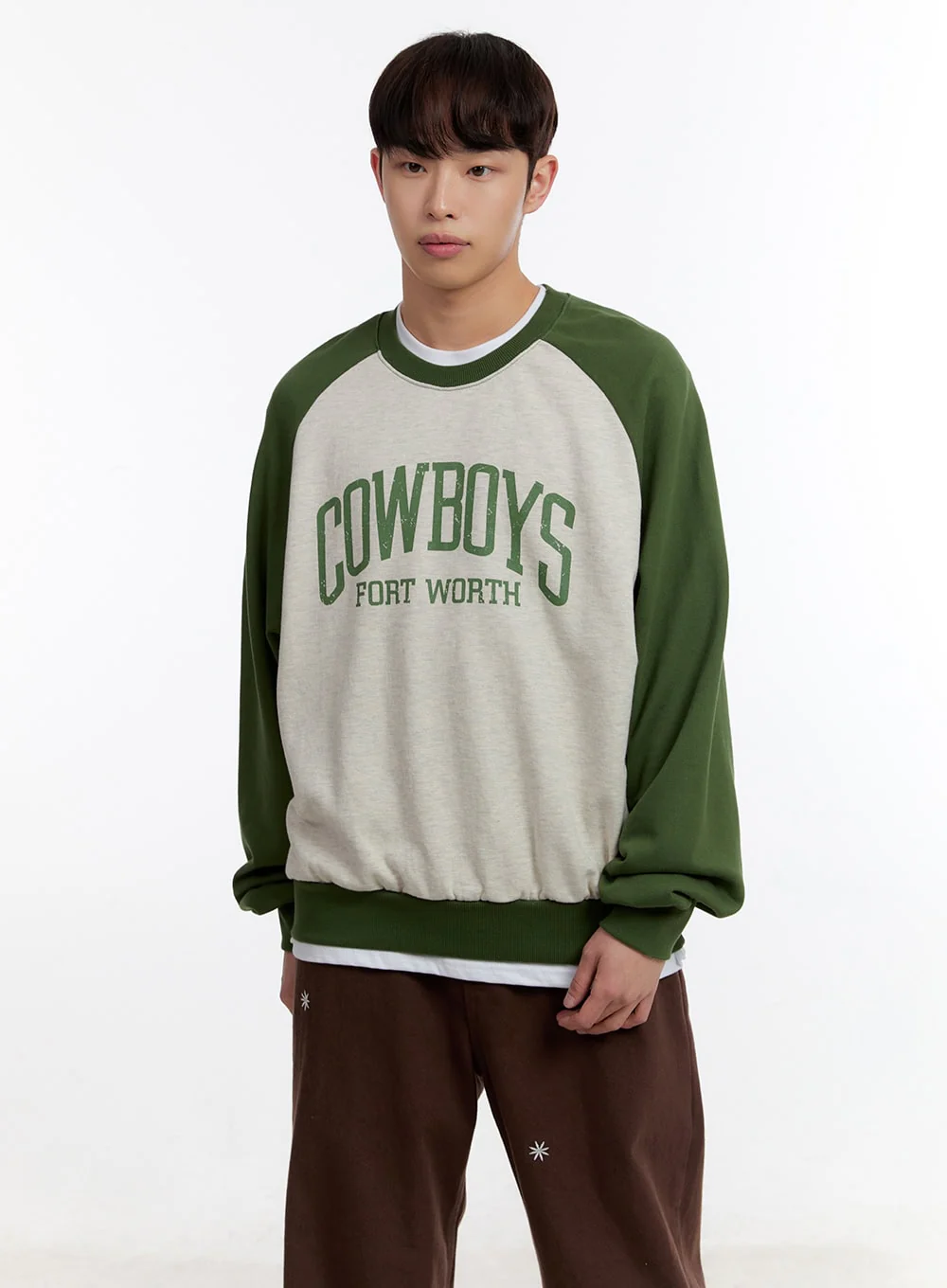 Men's Graphic Long Sleeve Raglan Sweatshirt IA504 - Image 3
