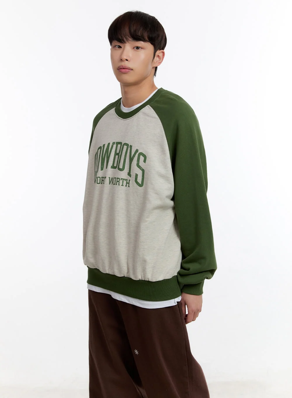 Men's Graphic Long Sleeve Raglan Sweatshirt IA504 - Image 4
