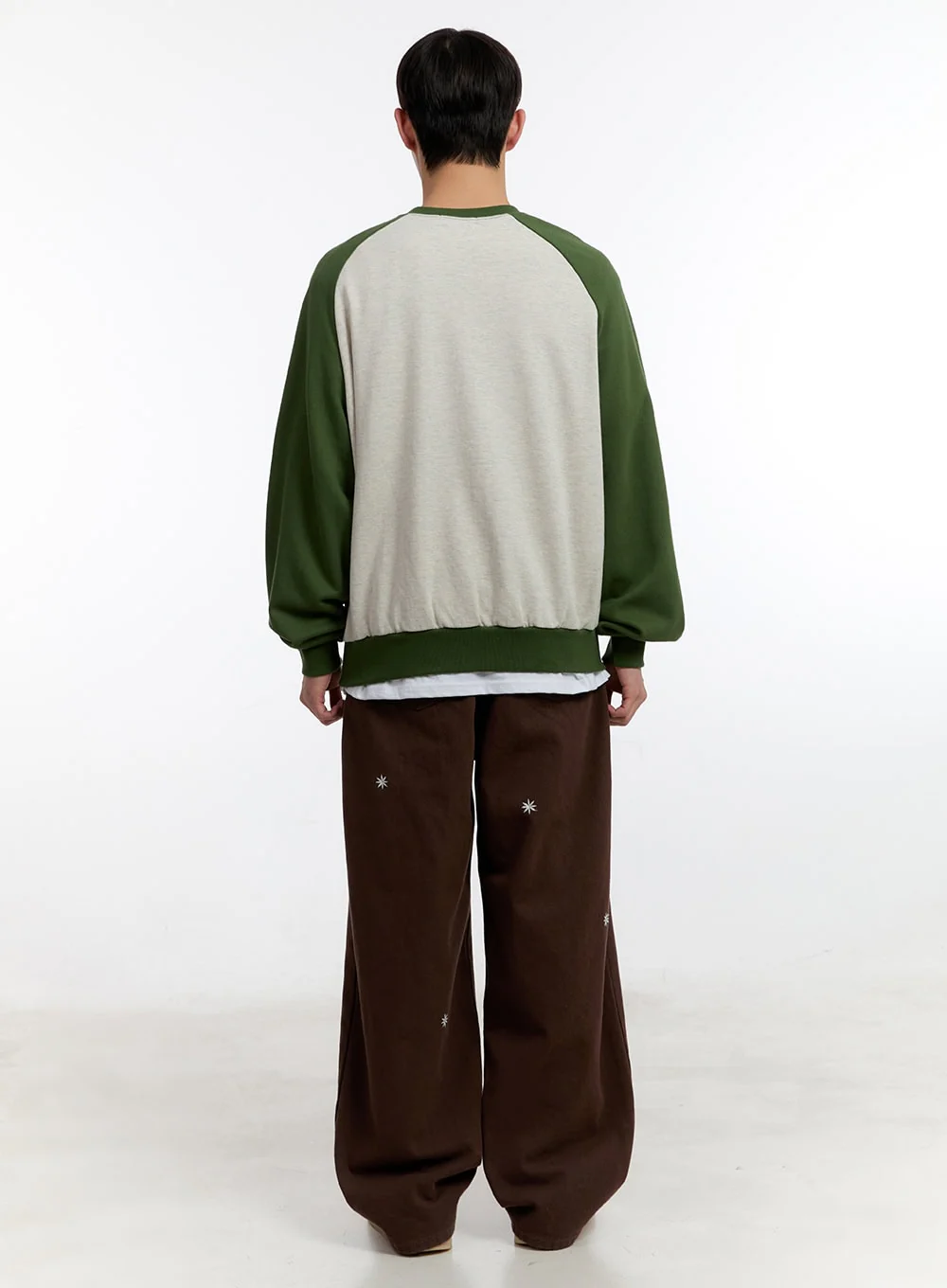 Men's Graphic Long Sleeve Raglan Sweatshirt IA504 - Image 9