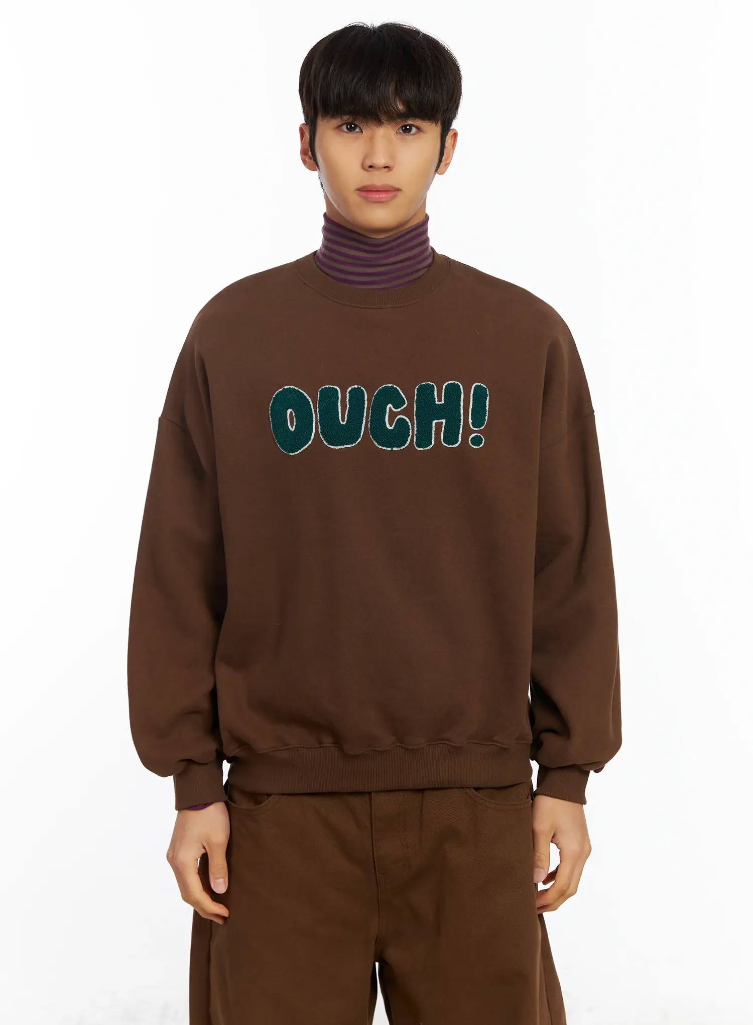 Men's Graphic Patch Sweatshirt IF504 - Image 11