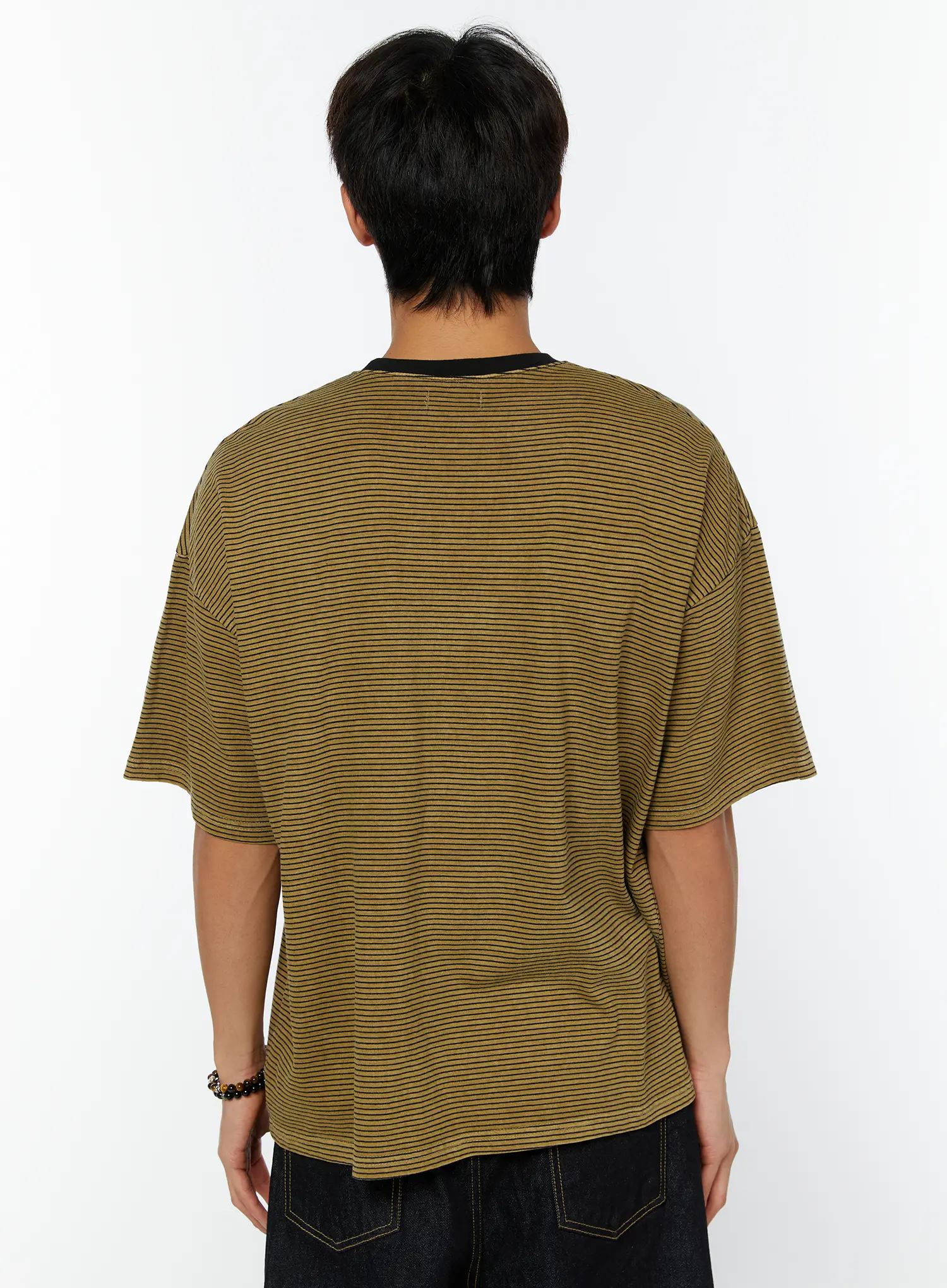 Men's Graphic Striped T-Shirt IY508 - Image 5
