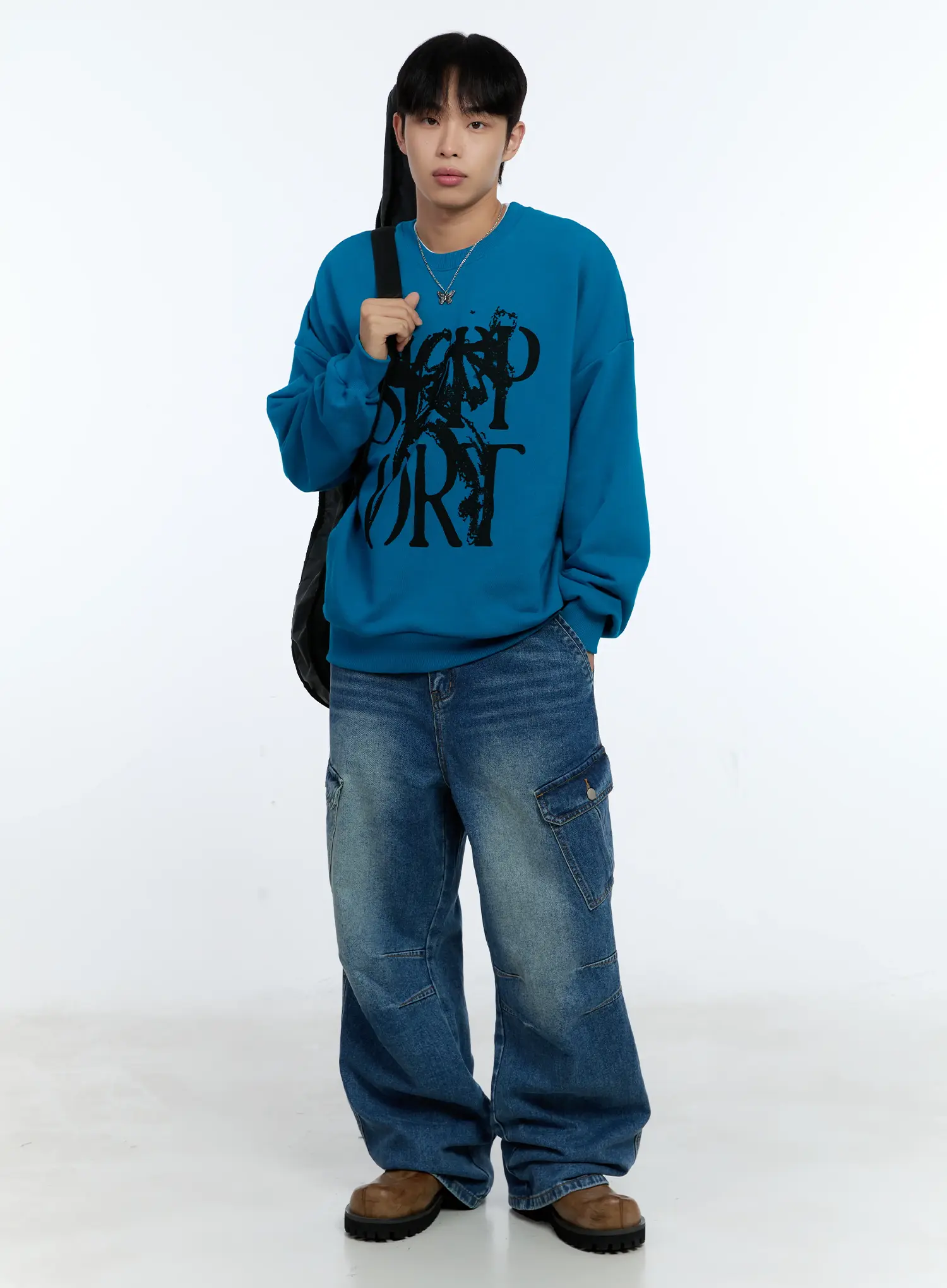 Men's Grunge Graphic Sweatshirt IG515