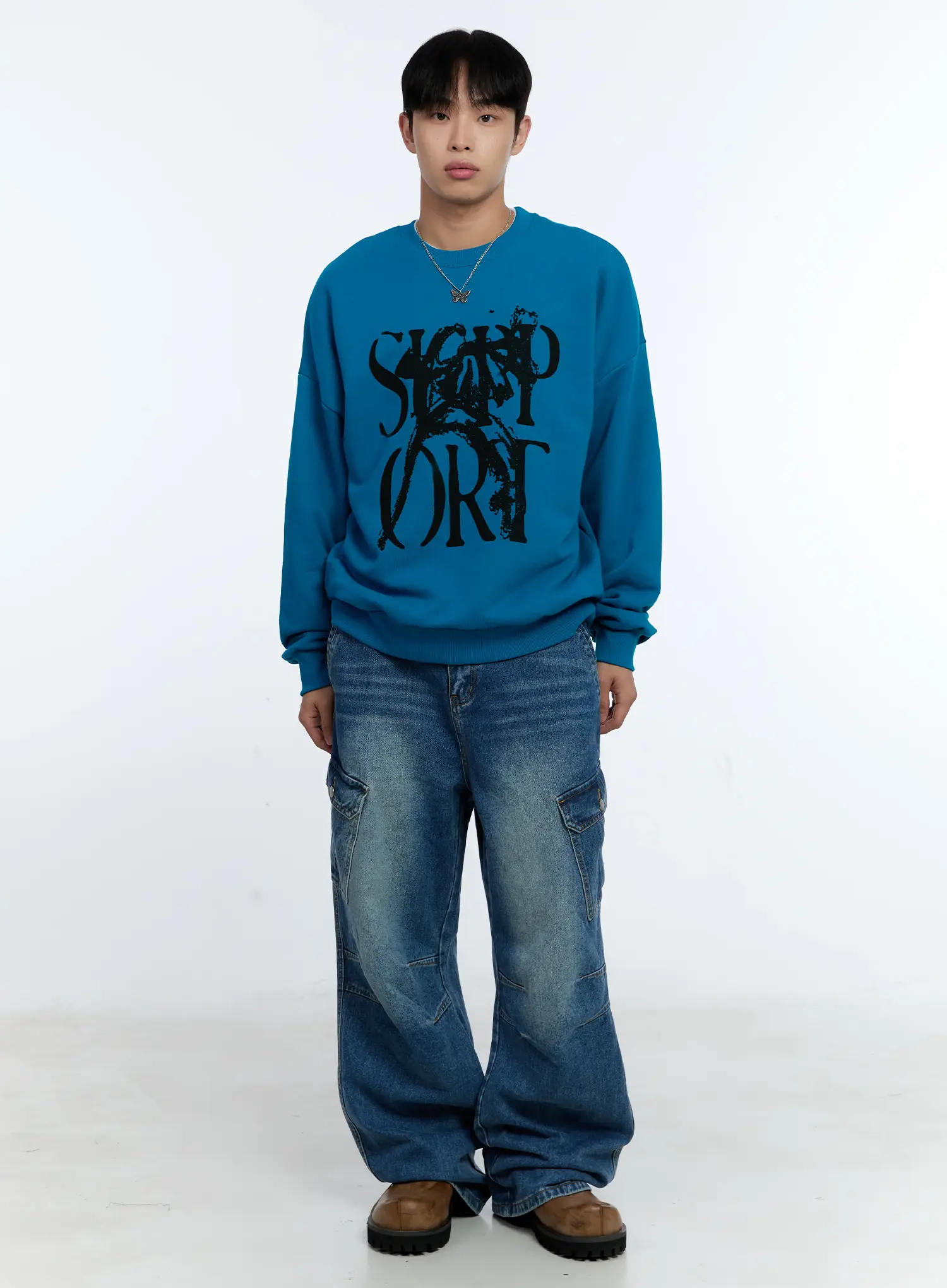 Men's Grunge Graphic Sweatshirt IG515 - Image 8