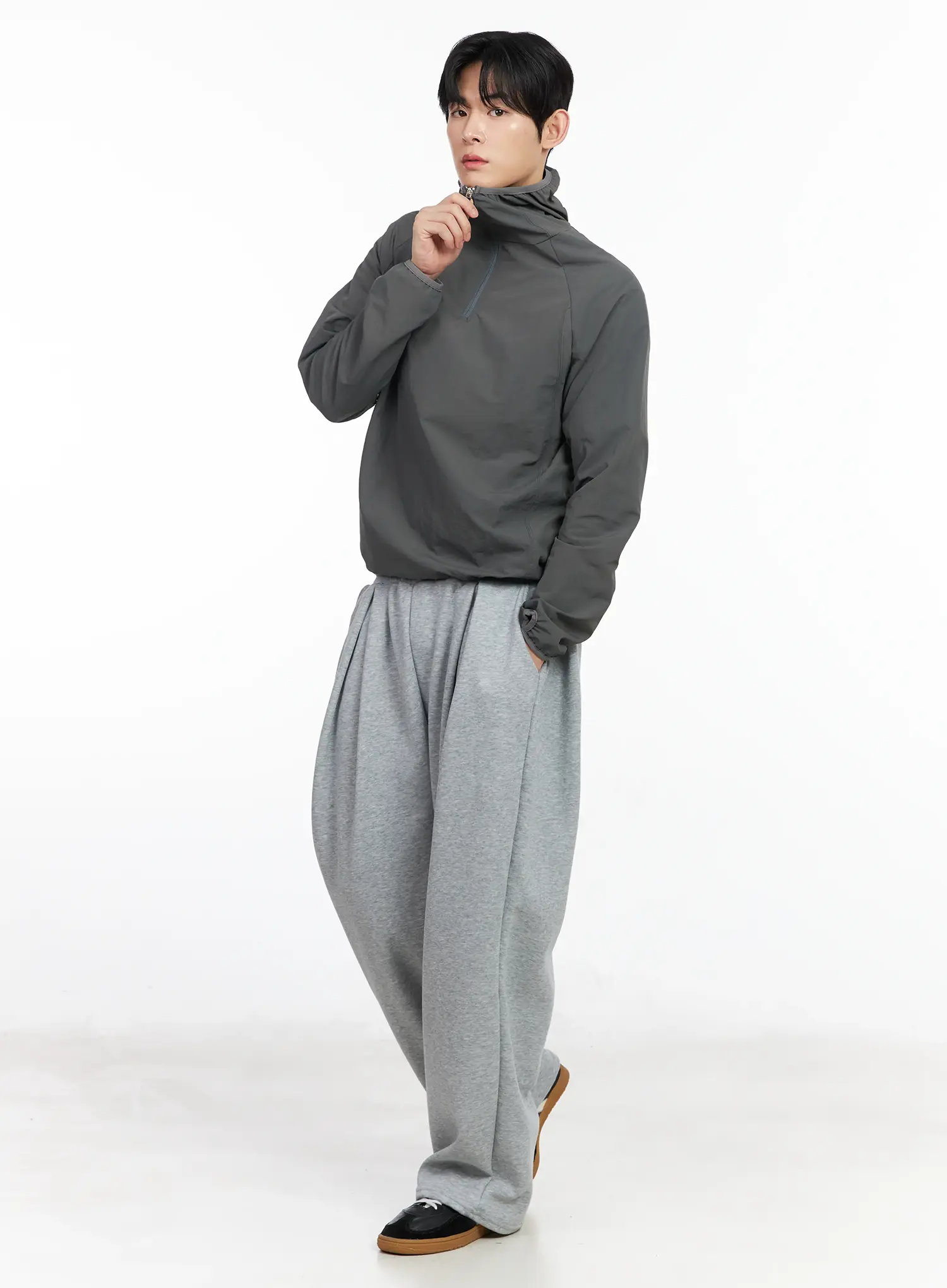 Men's Hooded Quarter-Zip Anorak IM518
