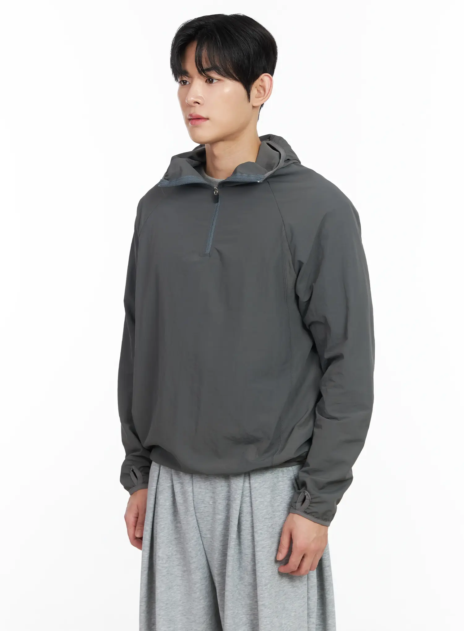 Men's Hooded Quarter-Zip Anorak IM518 - Image 4