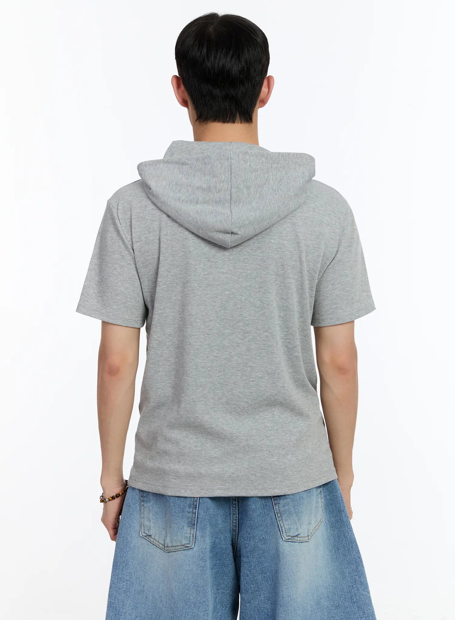Men's Hooded Short Sleeve Tee IA507 - Image 6